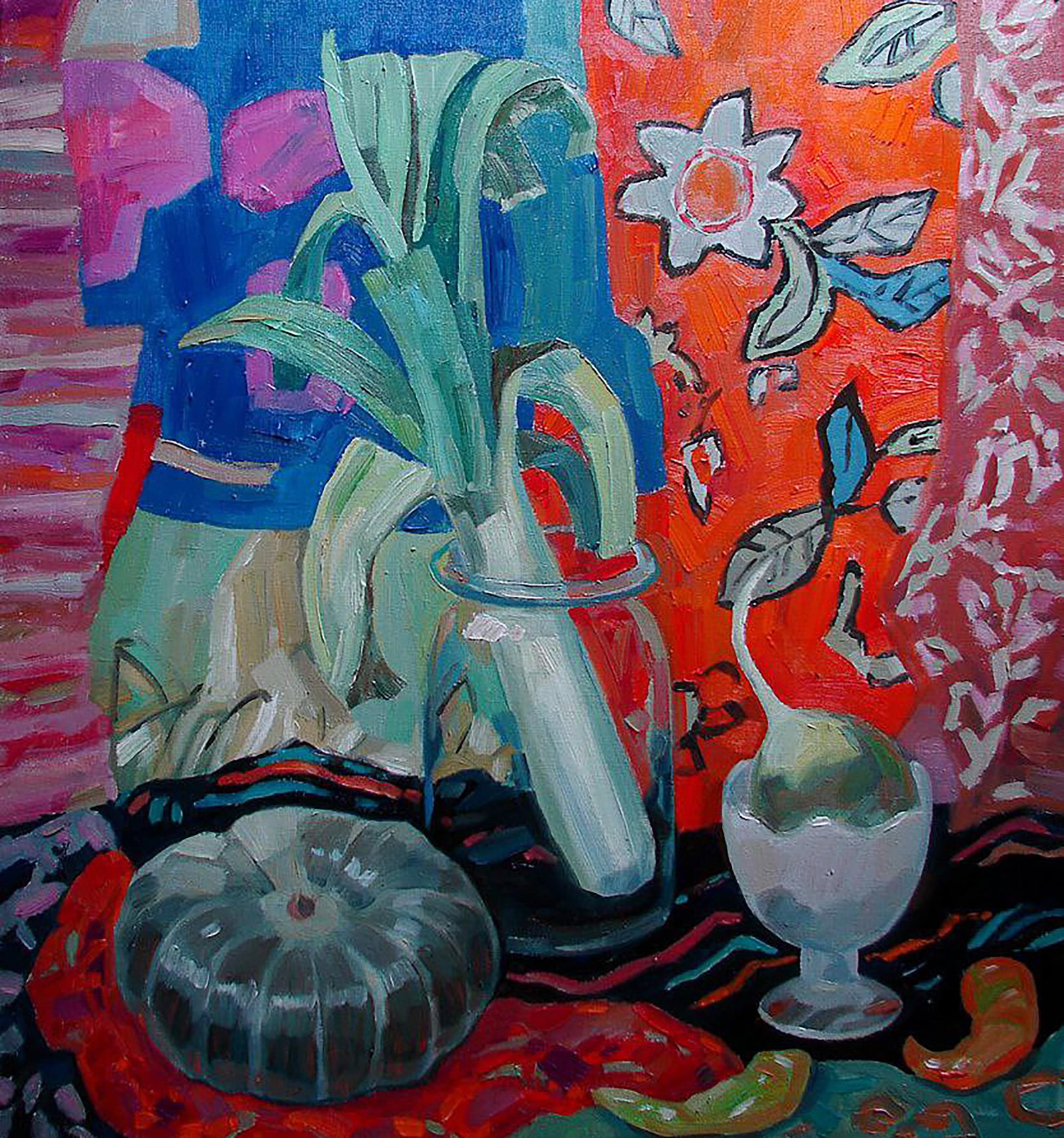 Oil painting Still life with onion Tatyana Shulyak: Title: Oil painting Still life with onion Tatyana Shulyak Description: 22SHUL Painter: Tatyana Shulyak Size: 70x65 cm/27.55x25.59 inches Components: oil, canvas Original painting CONDITION: excellent