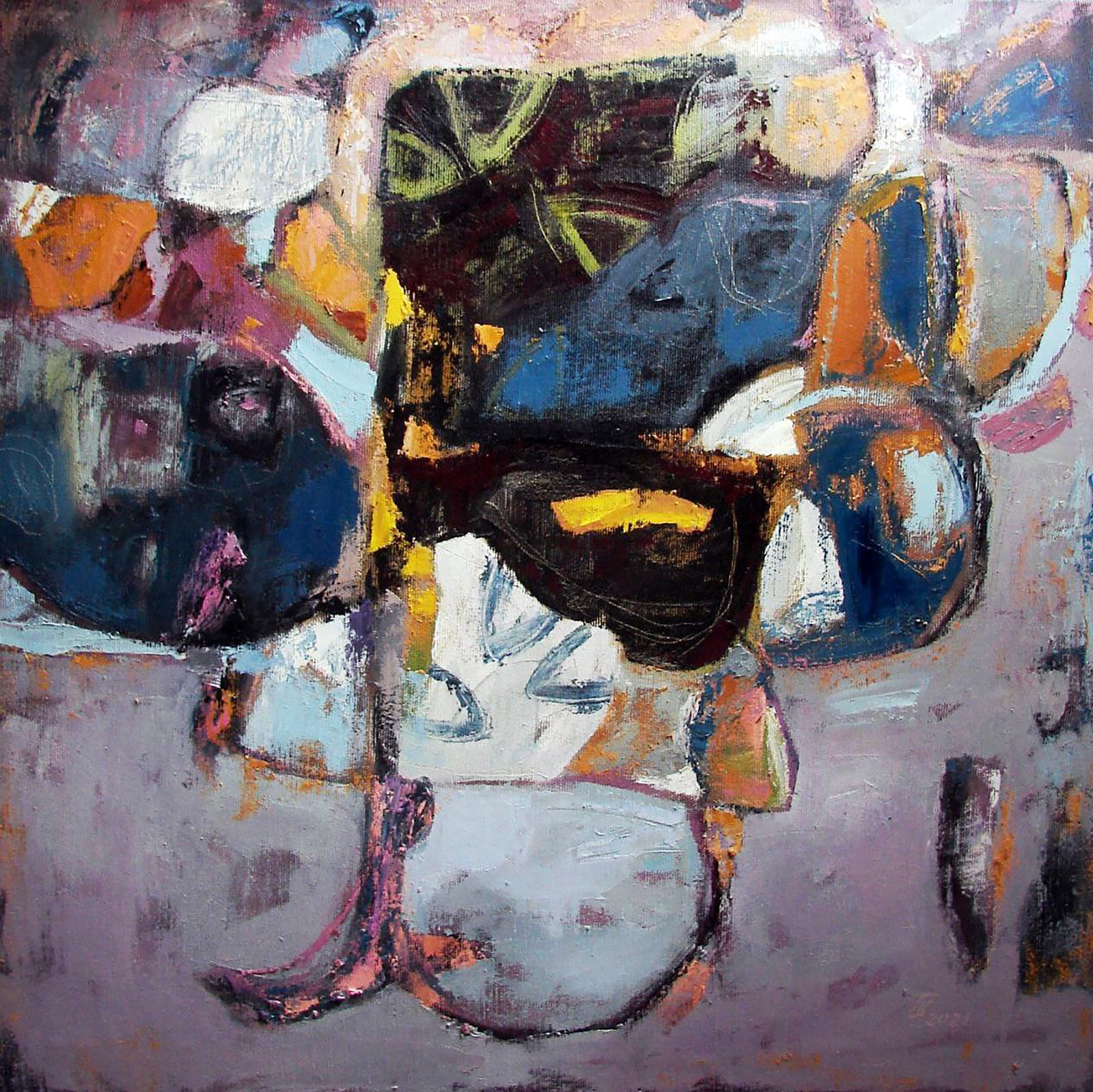 Oil painting Autumn Blues Tatyana Shulyak: Title: Oil painting Autumn Blues Tatyana Shulyak Description: 30SHUL Painter: Tatyana Shulyak Size: 90x90 cm/35.43x35.43 inches Components: oil, canvas Original painting CONDITION: excellent ARTIST: T
