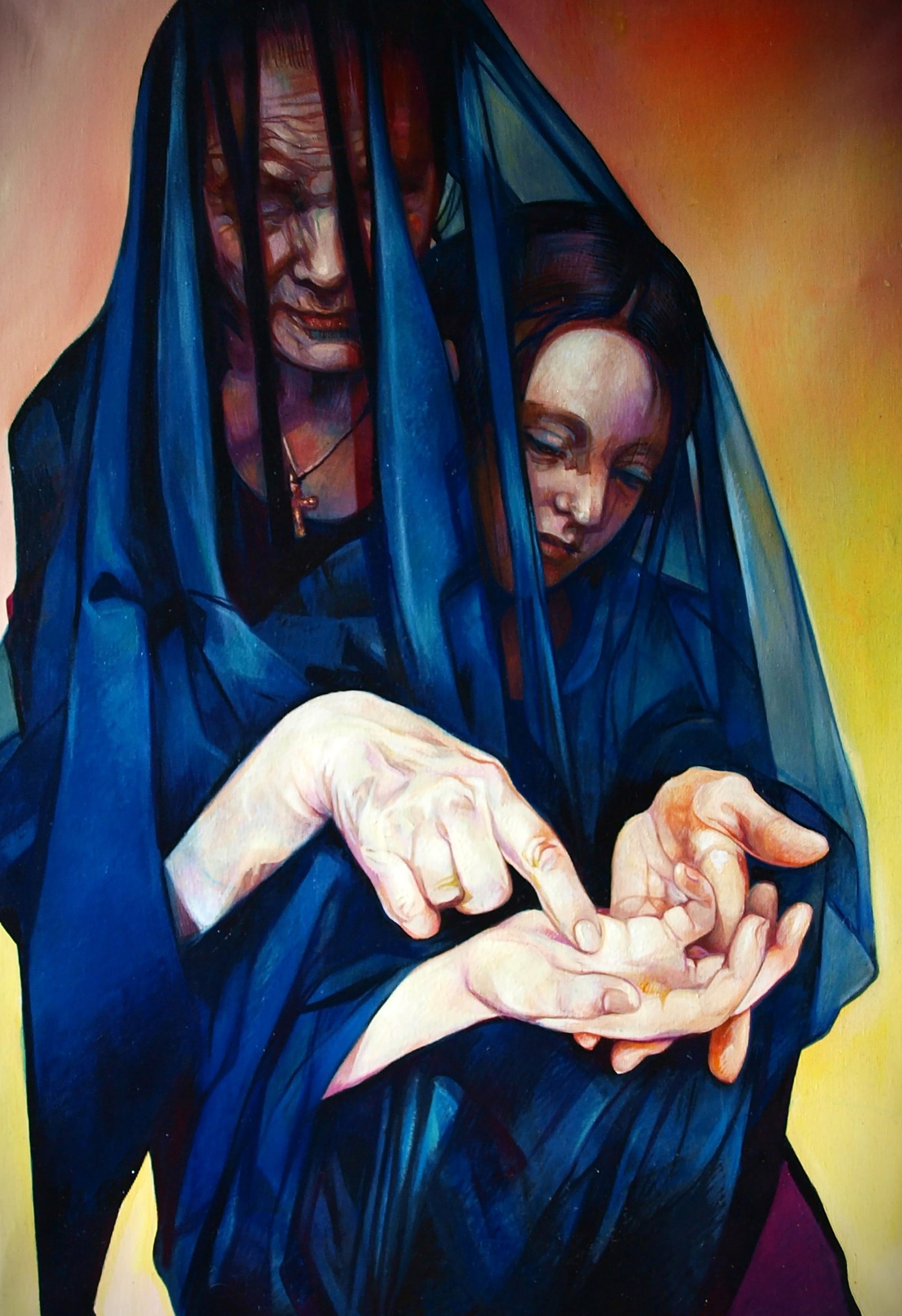 Oil painting Fate Konsta G. Amelinn: Title: Oil painting Fate Konsta G. Amelinn Description: 11KONS Painter: Konsta G. Amelinn Size: 55x80 cm/21.65x31.49 inches Components: oil, synthetic canvas Original painting CONDITION: excellent