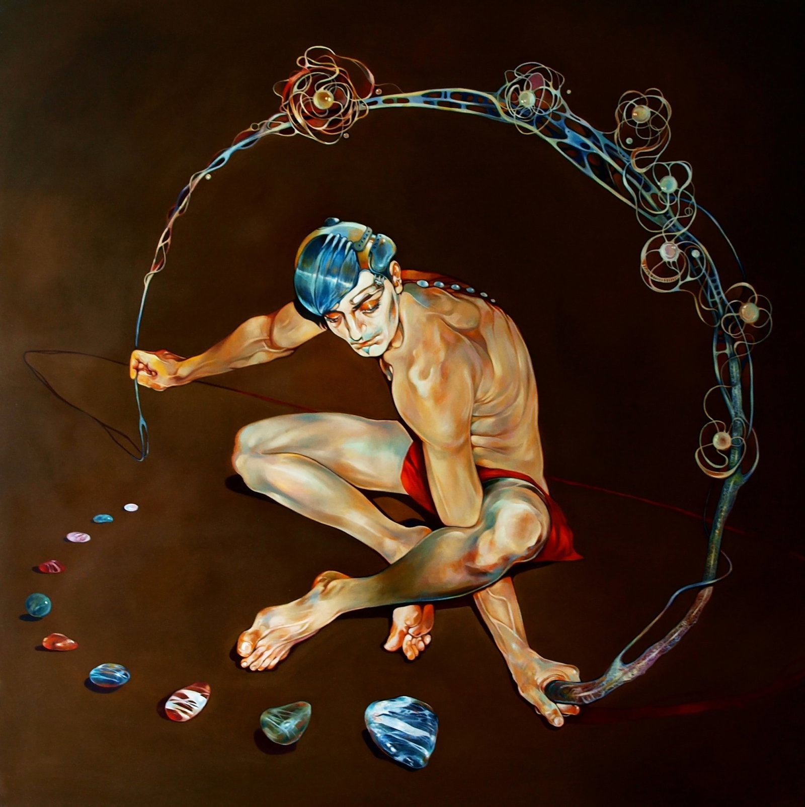 Oil painting Markandeya Rishi Konsta G. Amelinn: Title: Oil painting Markandeya Rishi Konsta G. Amelinn Description: 24KONS Painter: Konsta G. Amelinn Size: 150x150 cm/59.05x59.05 inches Components: oil, canvas Original painting CONDITION: excellent