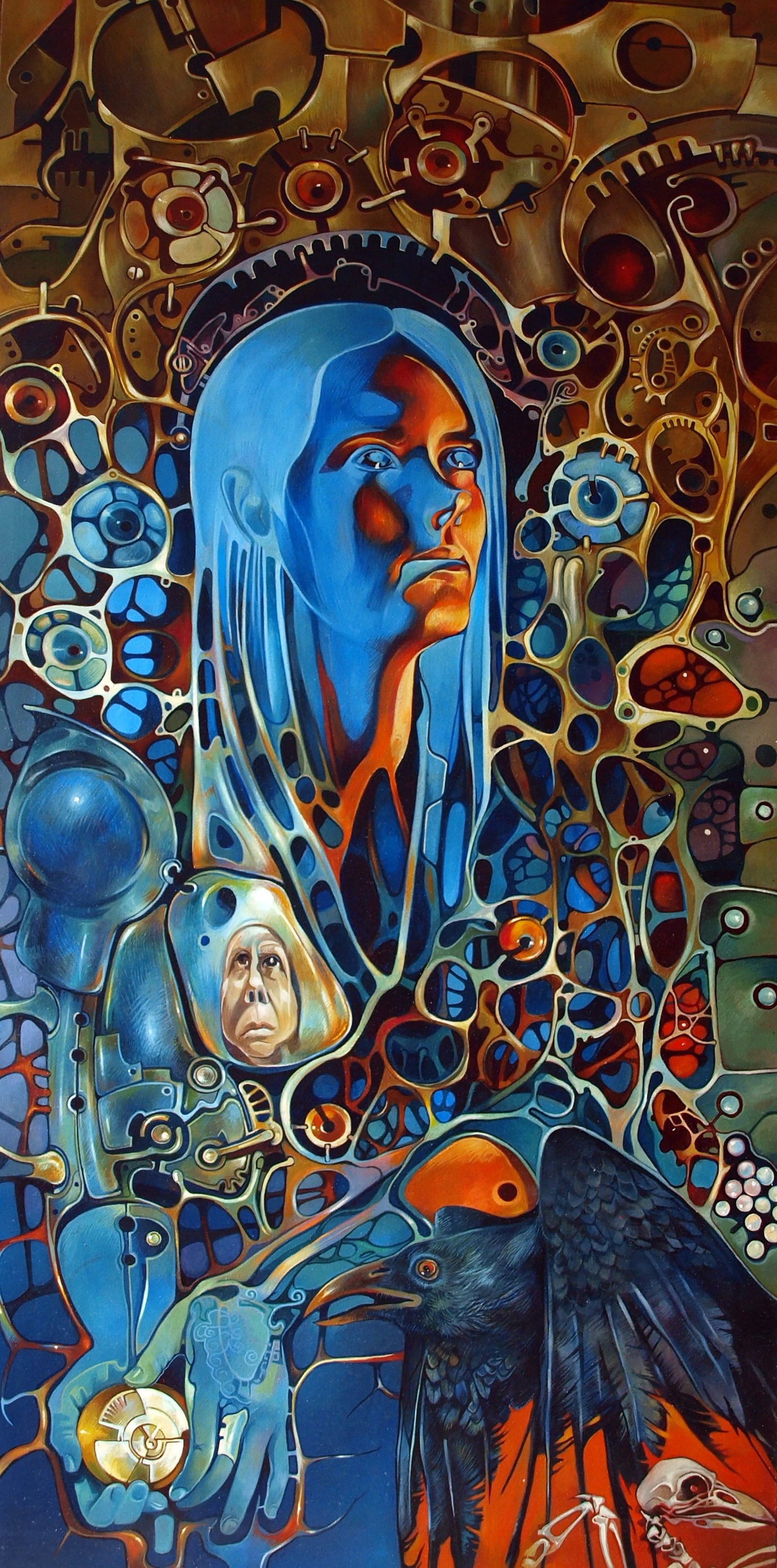 Oil painting Thirteenth unpaired Konsta G. Amelinn: Title: Oil painting Thirteenth unpaired Konsta G. Amelinn Description: 30KONS Painter: Konsta G. Amelinn Size: 146x71 cm/57.48x27.95 inches Components: oil, canvas (painted on the doors of an old clos
