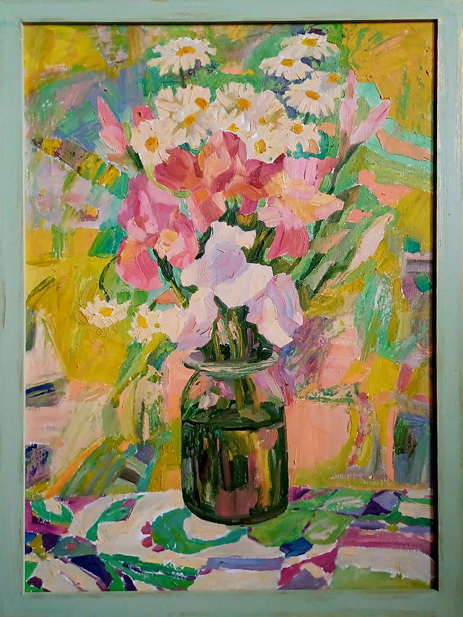 Oil painting Spring bouquet Tatyana Shulyak: Title: Oil painting Spring bouquet Tatyana Shulyak Description: 69SHUL Painter: Tatyana Shulyak Size: 70x50 cm/27.55x19.68 inches Components: oil, canvas Original painting CONDITION: excellent