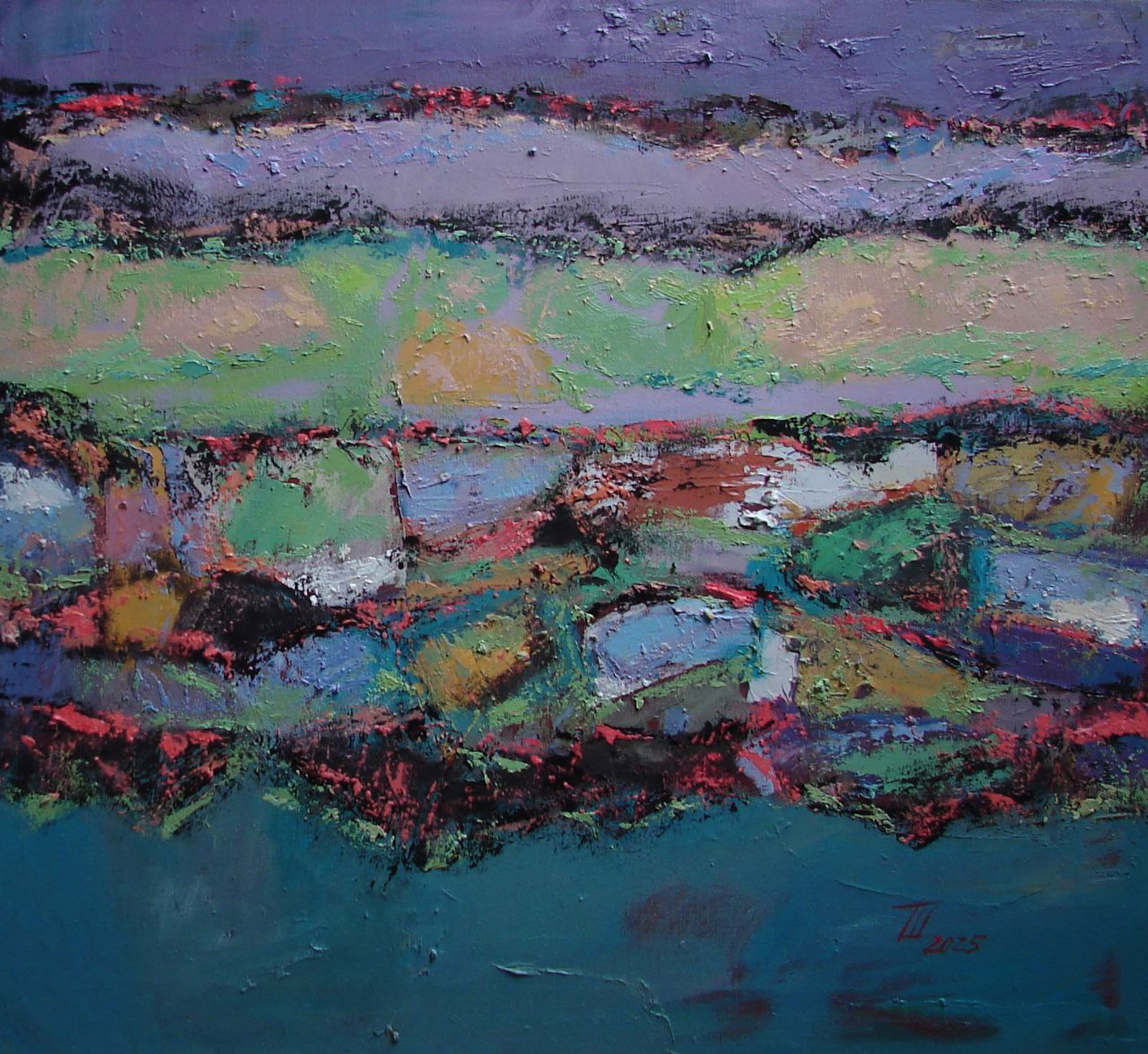 Oil painting When day and night meet in quiet grace Tetyana Shulyak: Title: Oil painting When day and night meet in quiet grace Tetyana Shulyak Description: 85SHUL Painter: Tatyana Shulyak Size: 55x60 cm/21.65x23.62 inches Components: oil, canvas Original painting