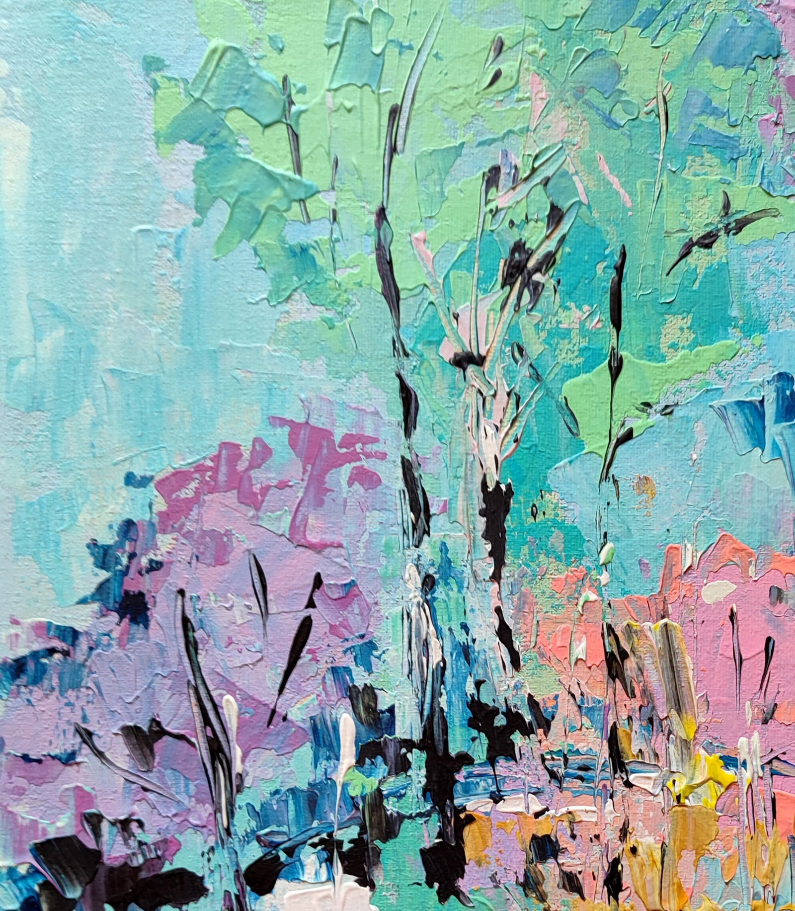Acrylic painting Birch Olena Kirik - 2