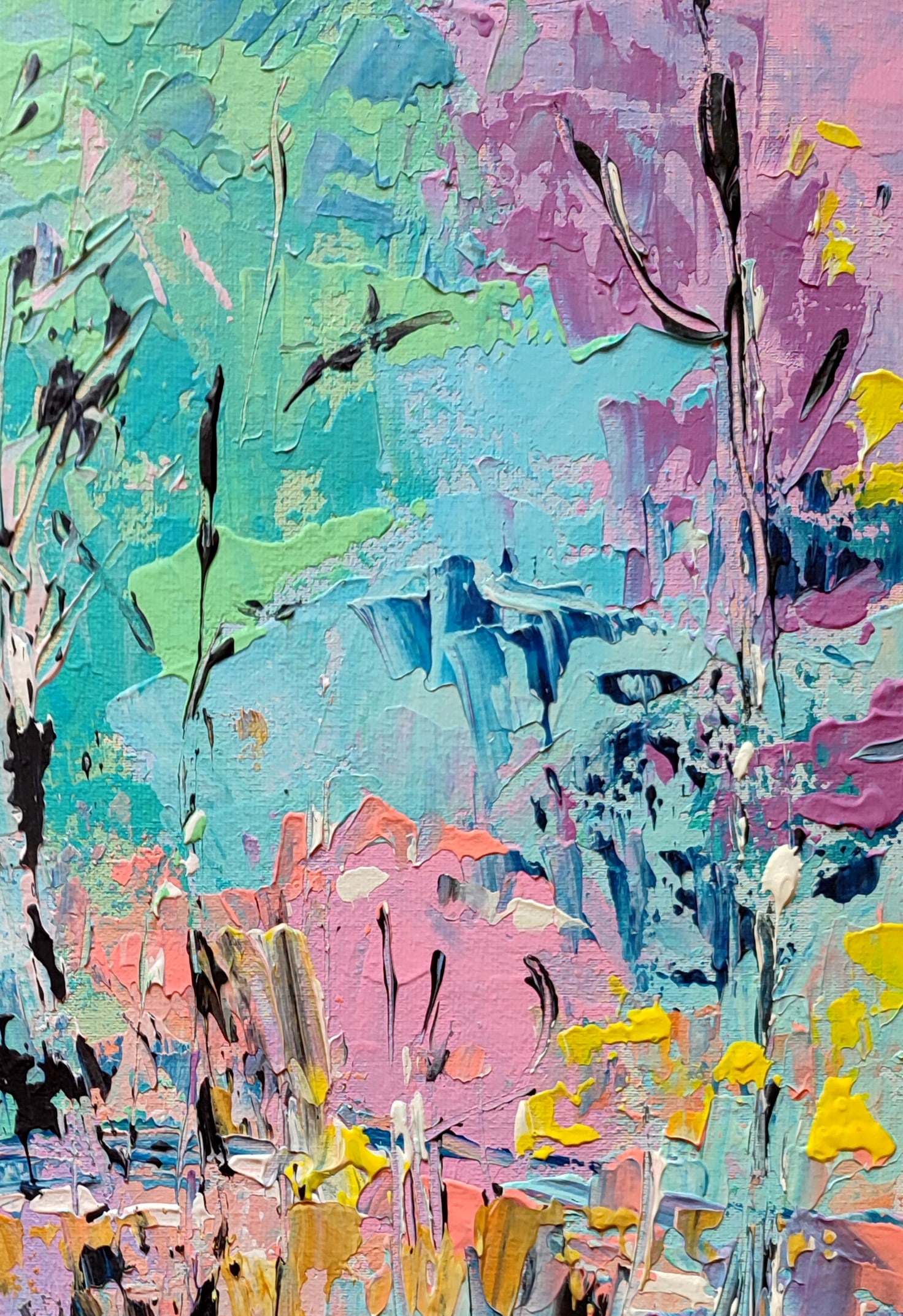 Acrylic painting Birch Olena Kirik - 3