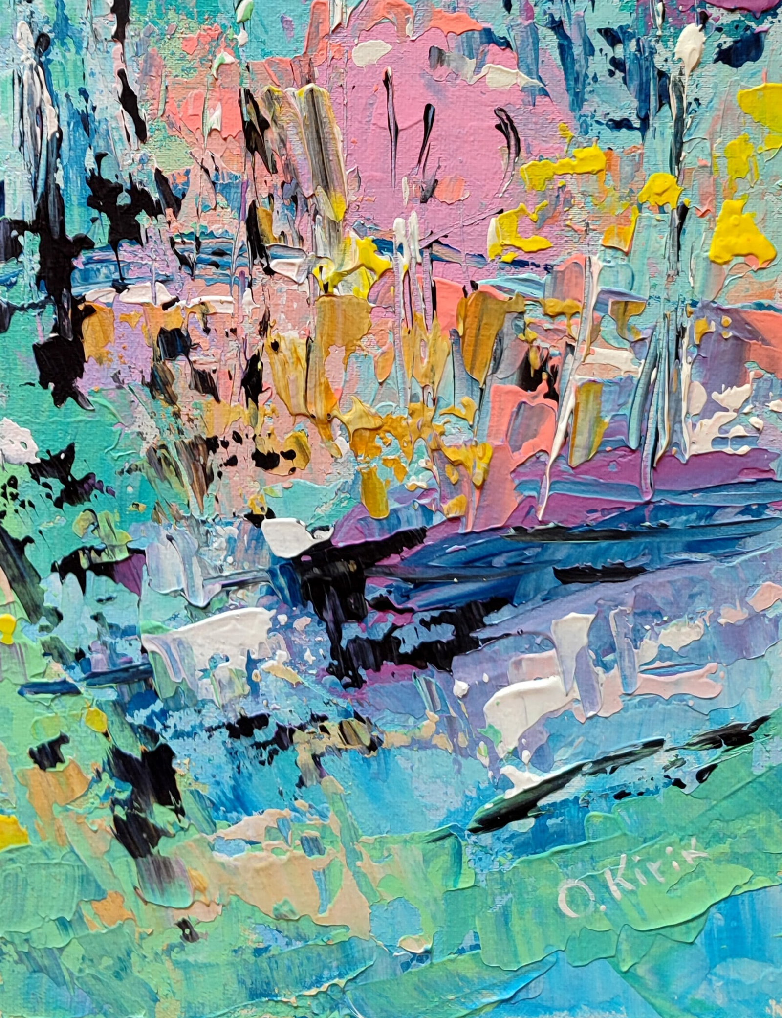 Acrylic painting Birch Olena Kirik - 5
