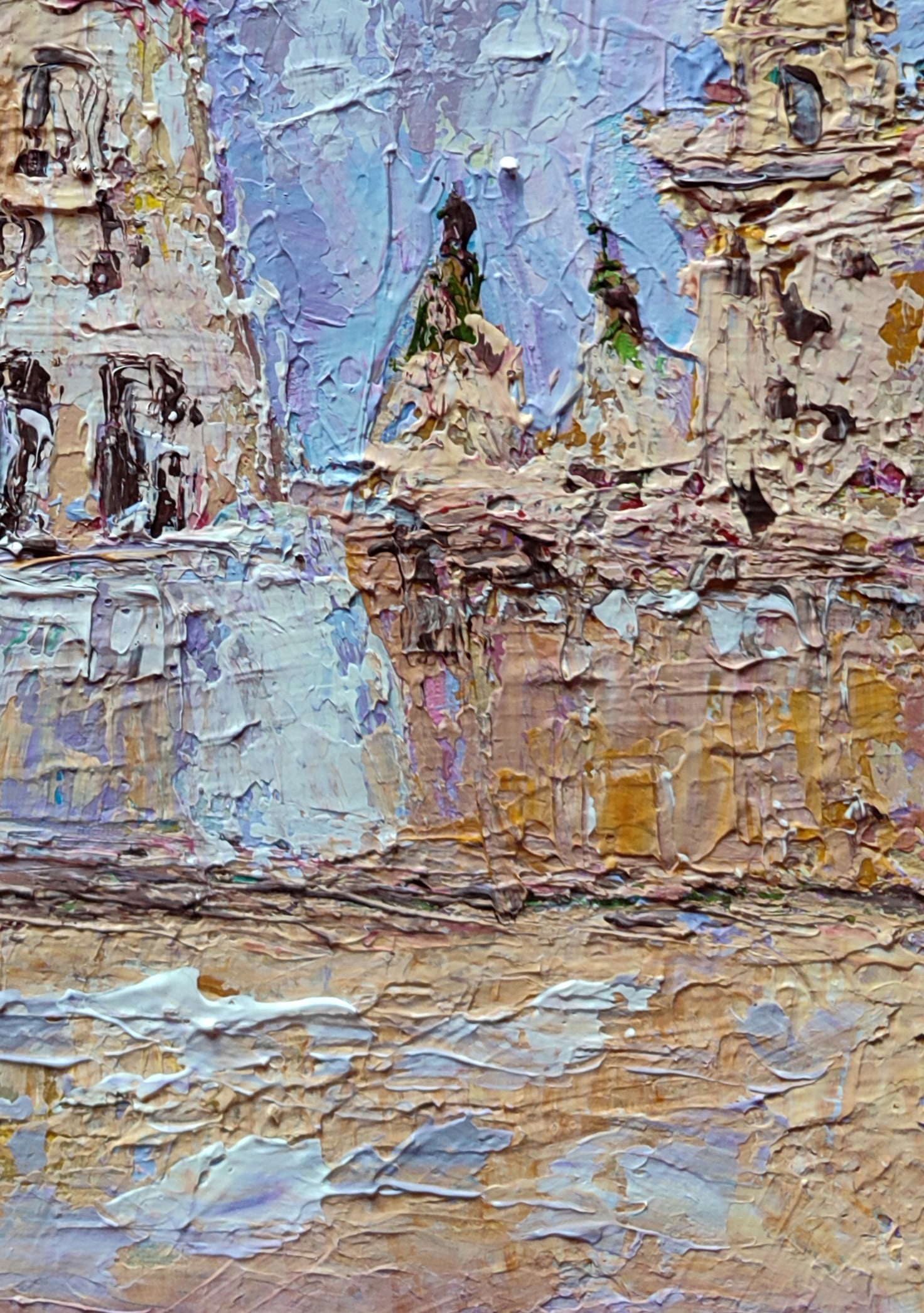Acrylic painting Center of the ancient city Olena Kirik - 5