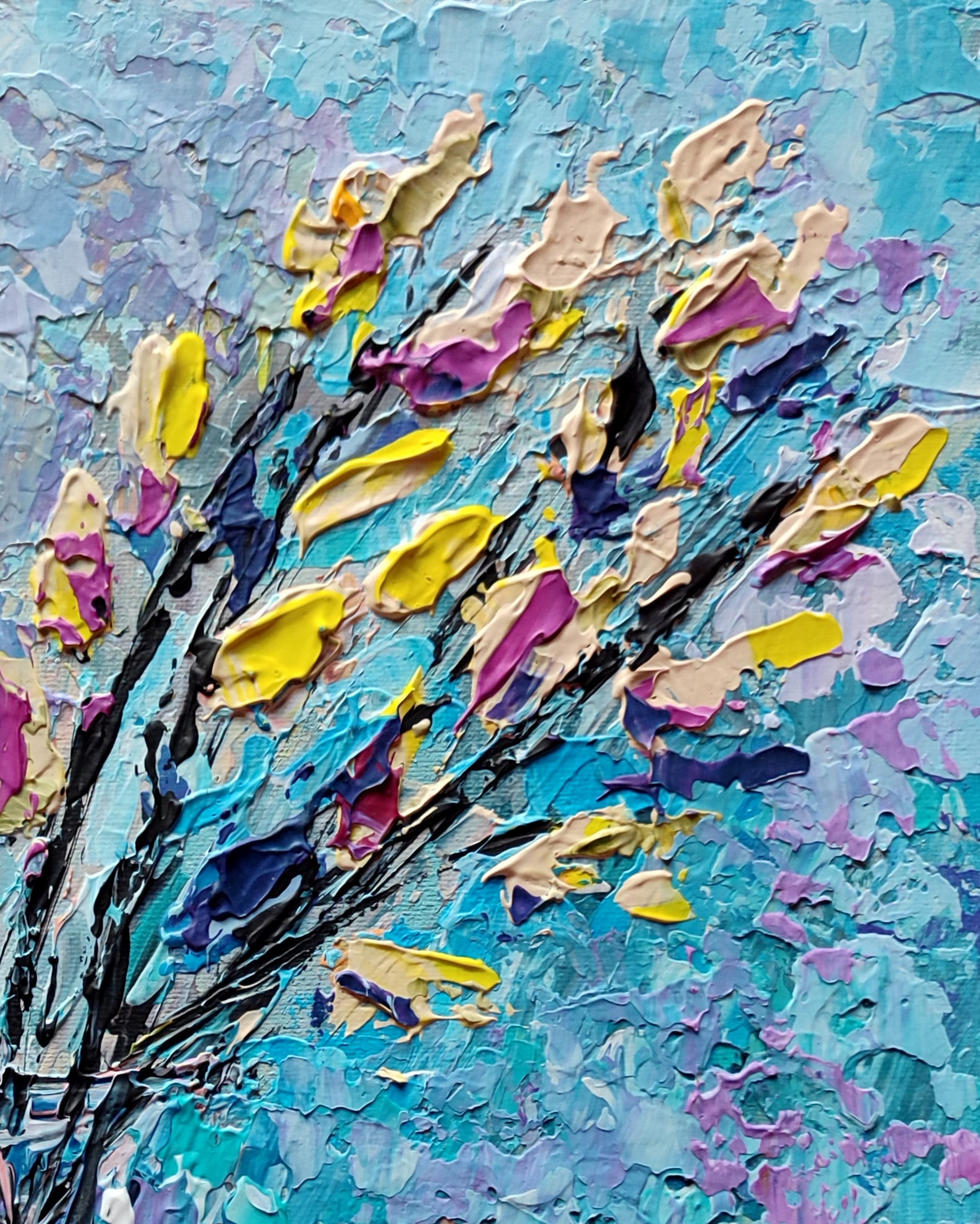Acrylic painting Palm Sunday Olena Kirik - 3