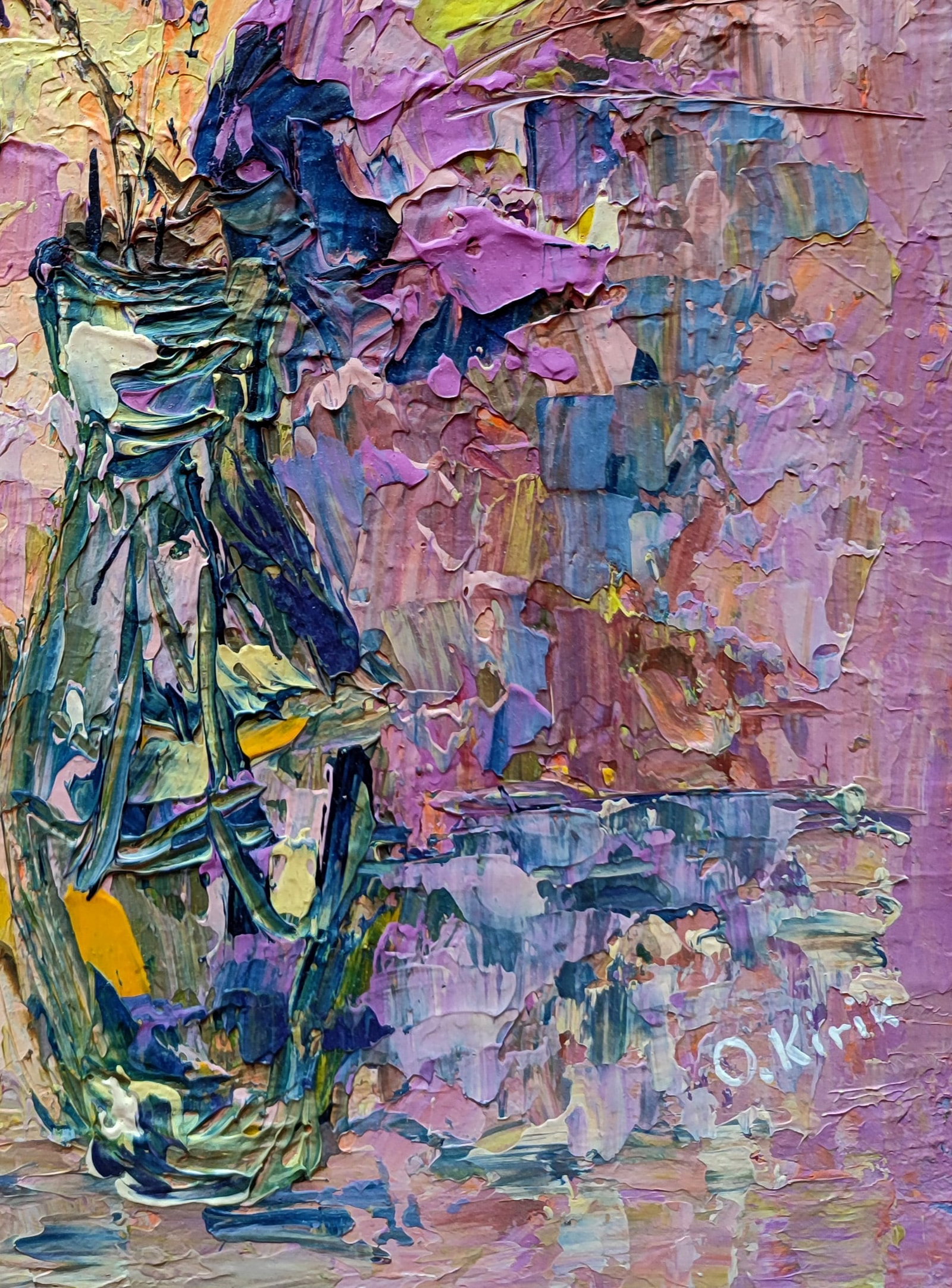 Acrylic painting Spring mood Olena Kirik - 5