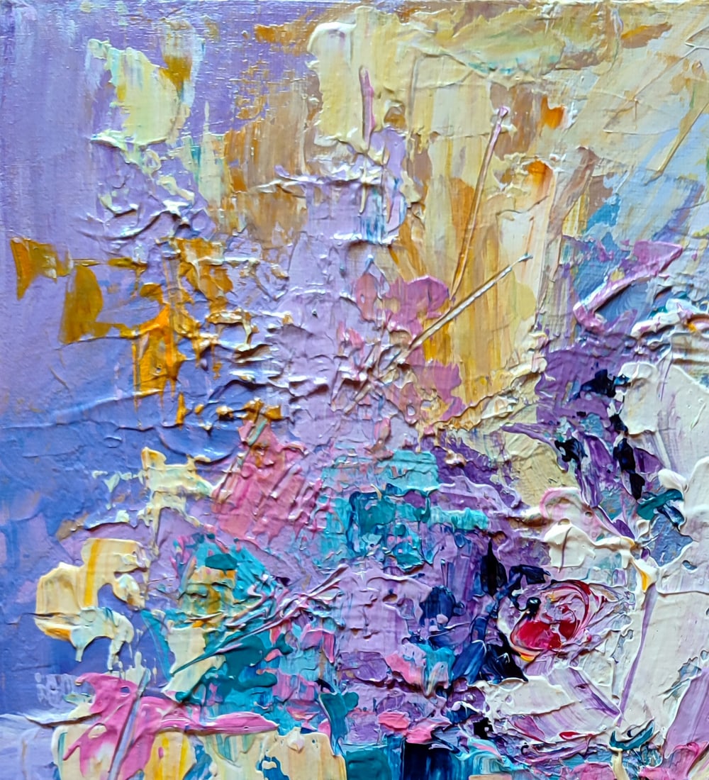 Acrylic painting Spring abstraction Olena Kirik - 2