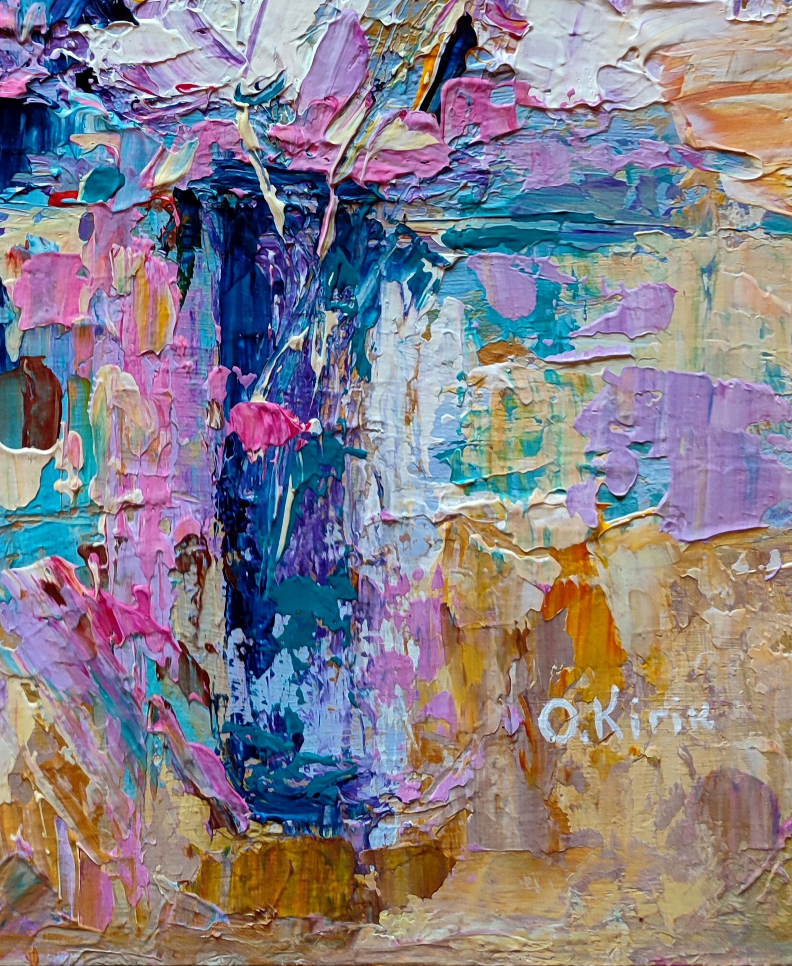 Acrylic painting Spring abstraction Olena Kirik - 5