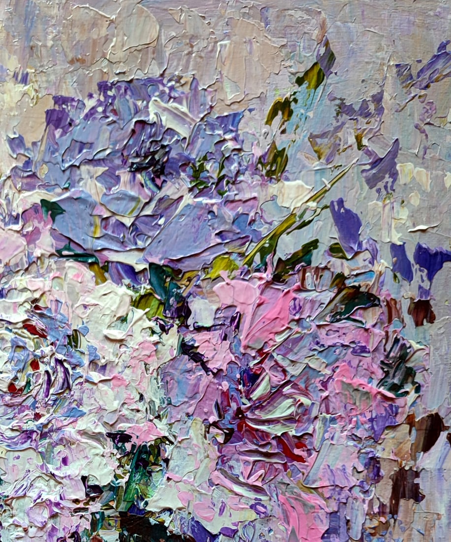 Acrylic painting Magic peonies Olena Kirik - 3