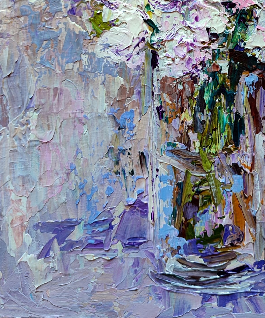 Acrylic painting Magic peonies Olena Kirik - 4