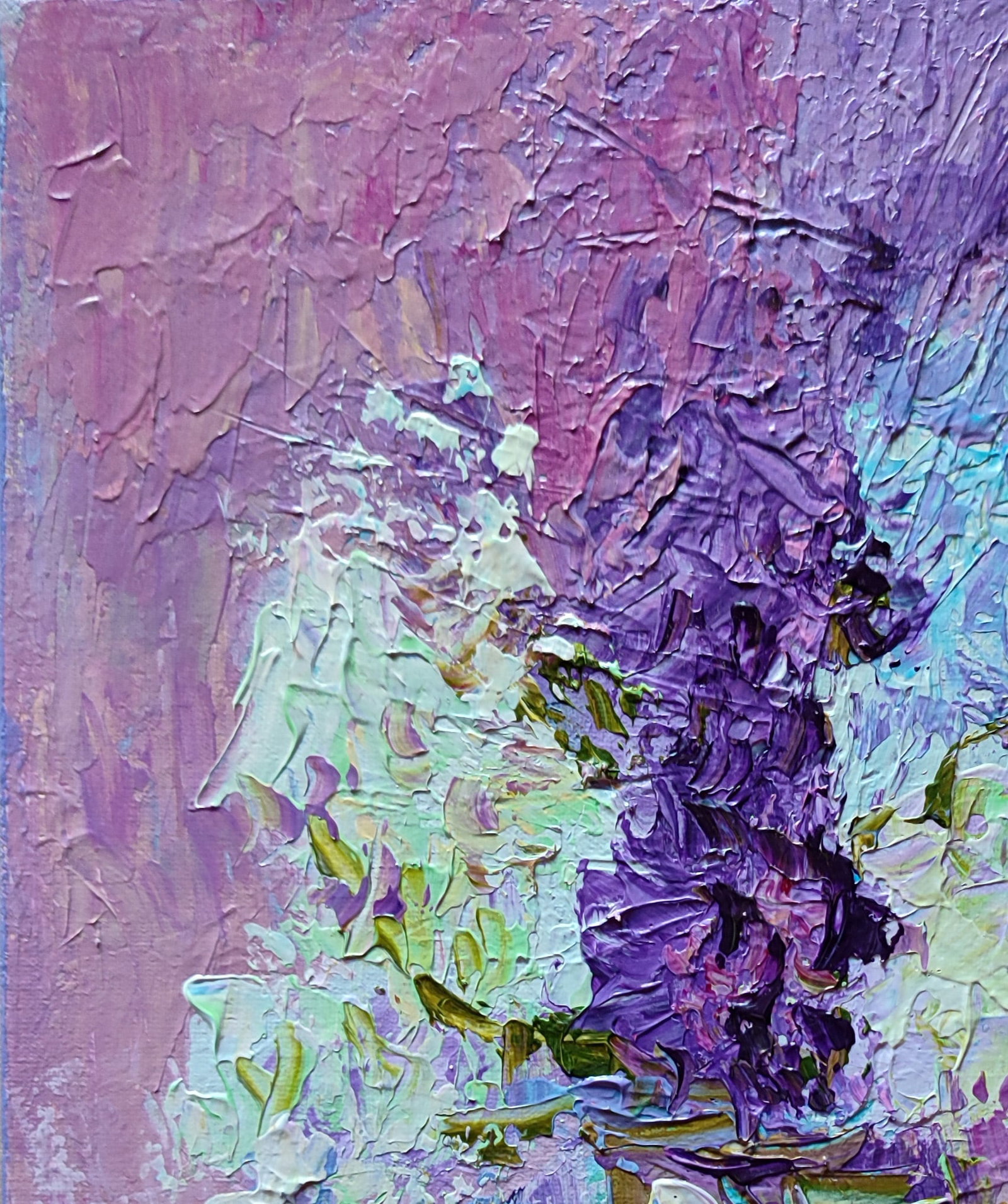 Acrylic painting Hyacinths Olena Kirik - 2