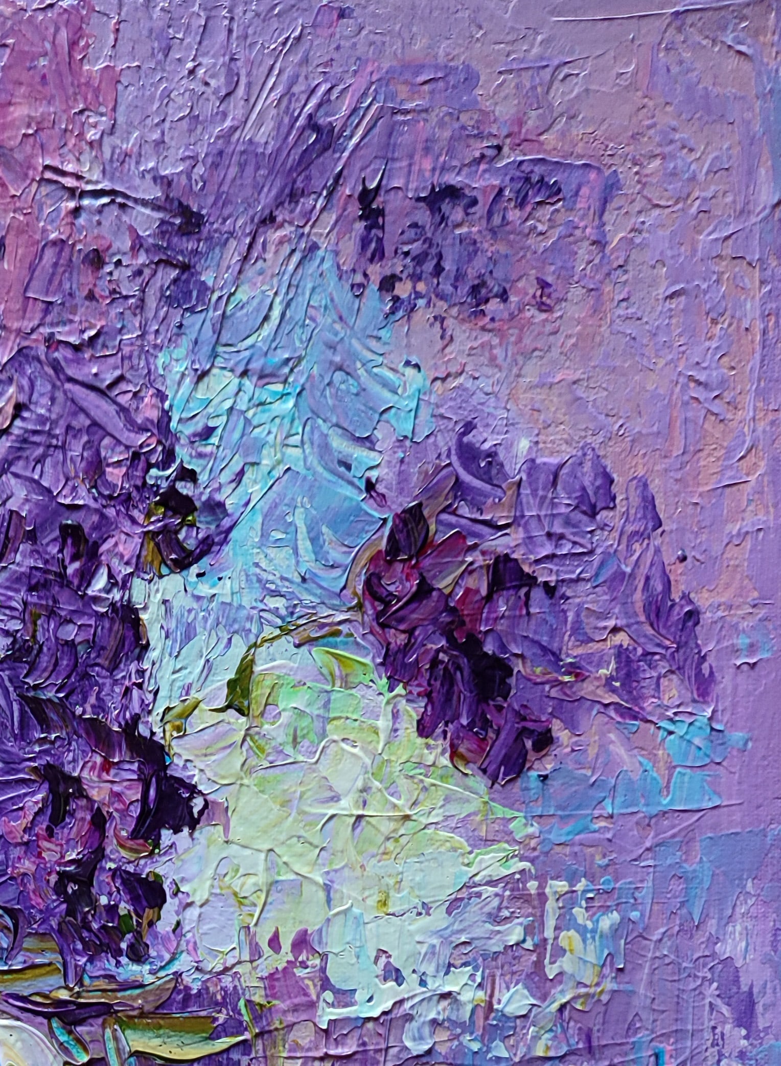 Acrylic painting Hyacinths Olena Kirik - 3