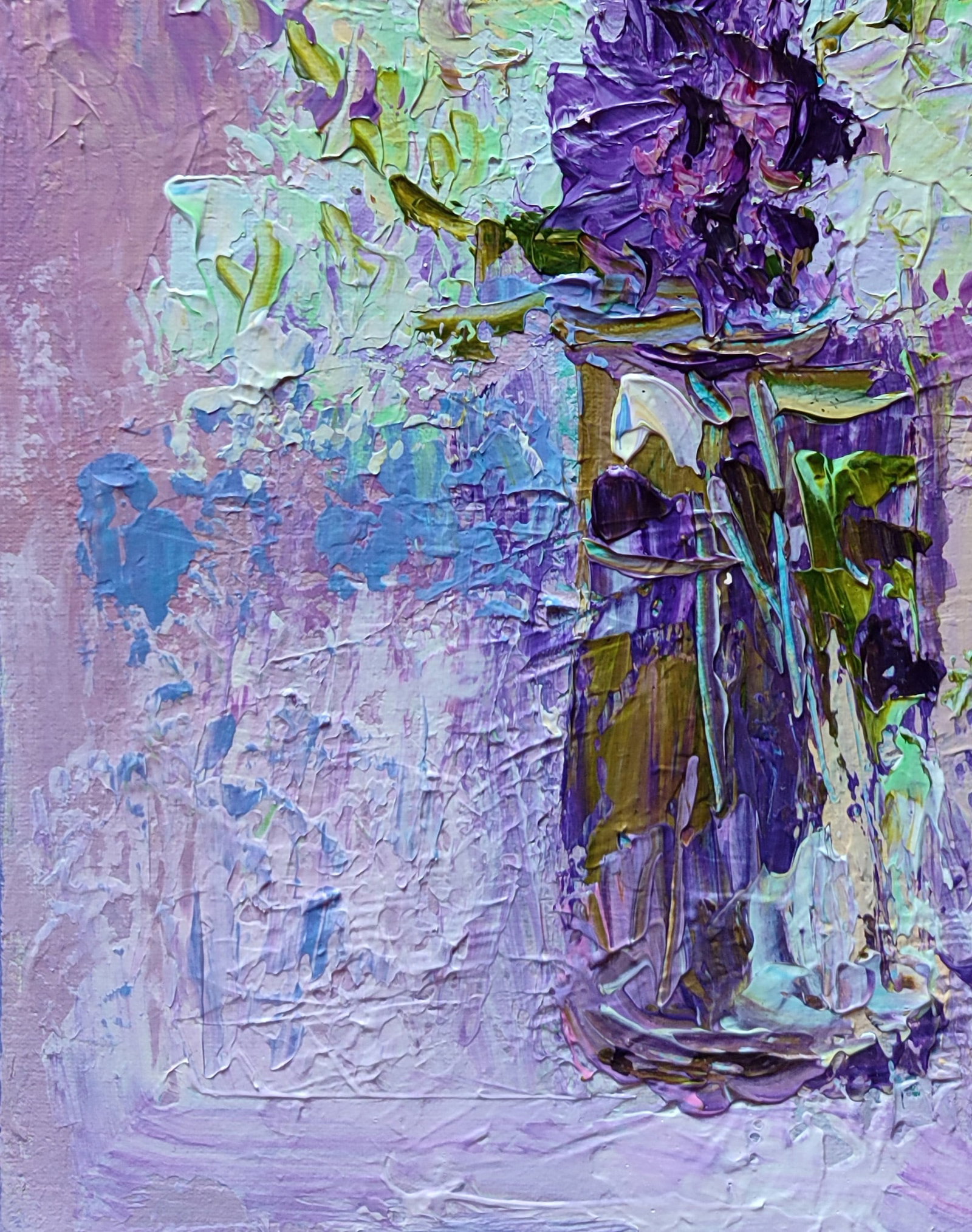 Acrylic painting Hyacinths Olena Kirik - 4