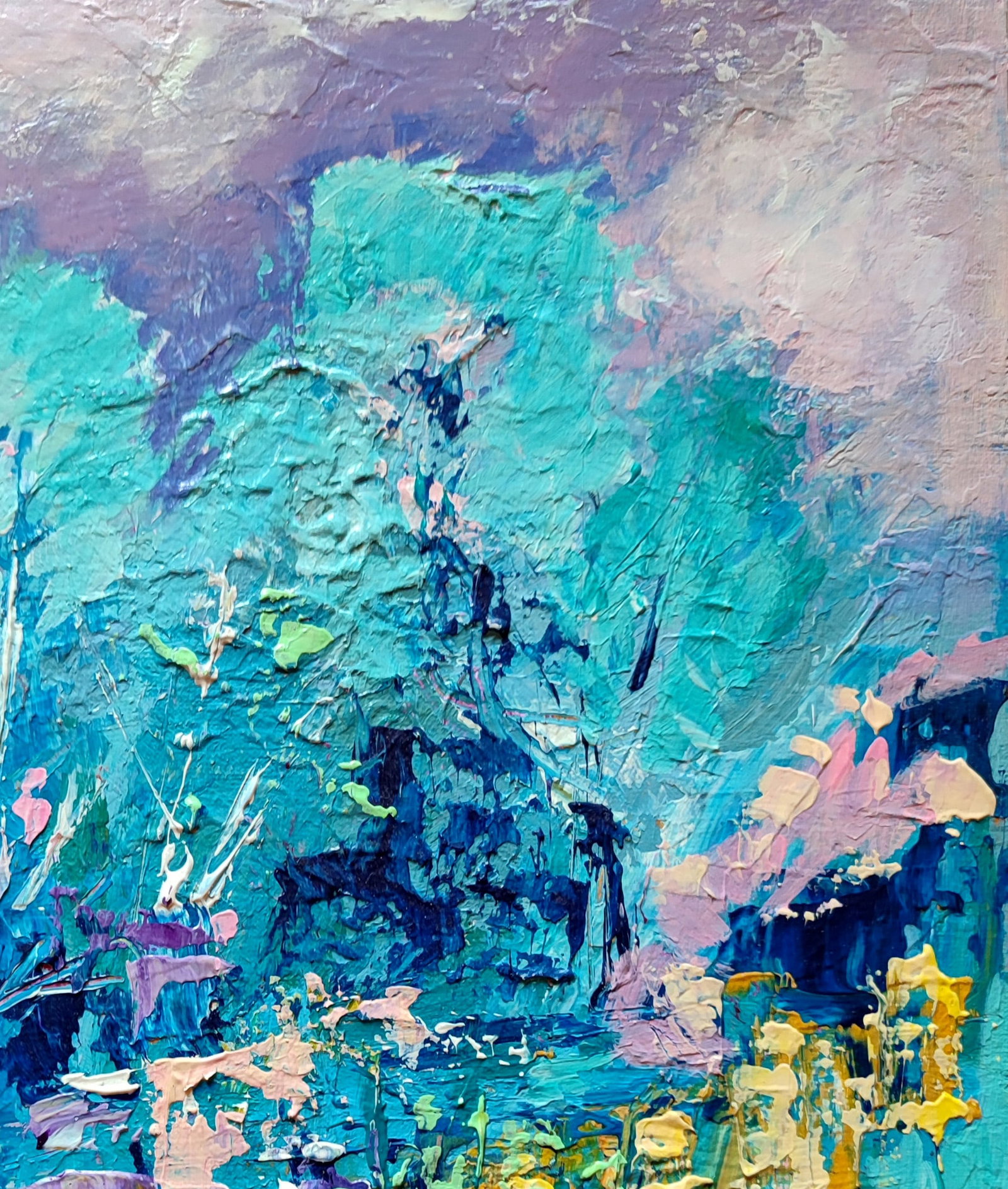 Acrylic painting Crocuses Olena Kirik - 3