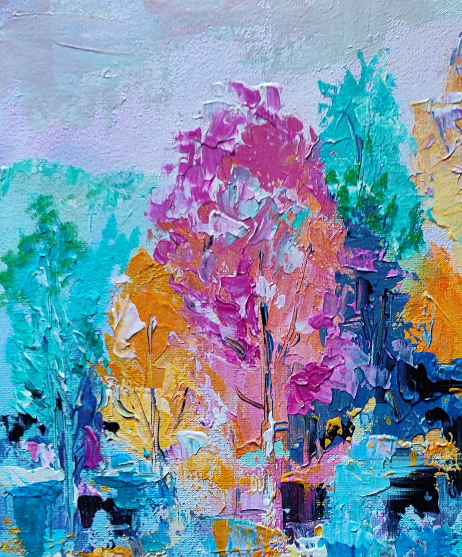 Acrylic painting Mirroring nature Olena Kirik - 2