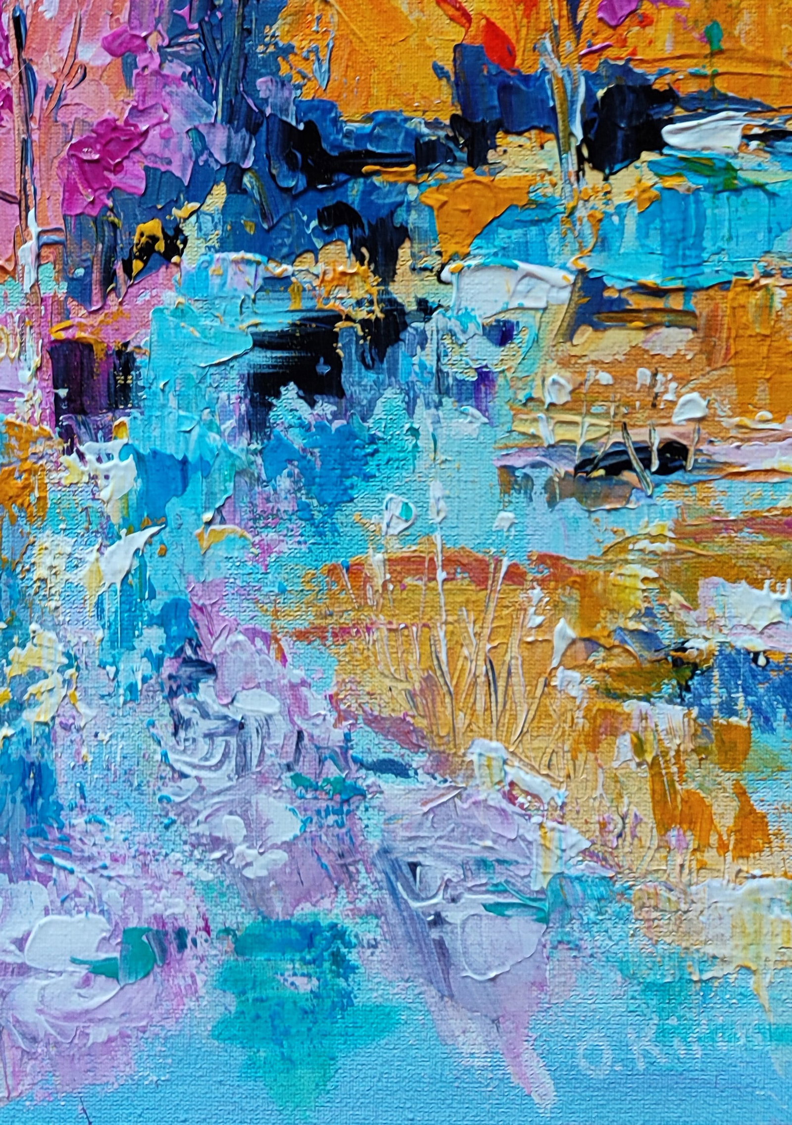 Acrylic painting Mirroring nature Olena Kirik - 5