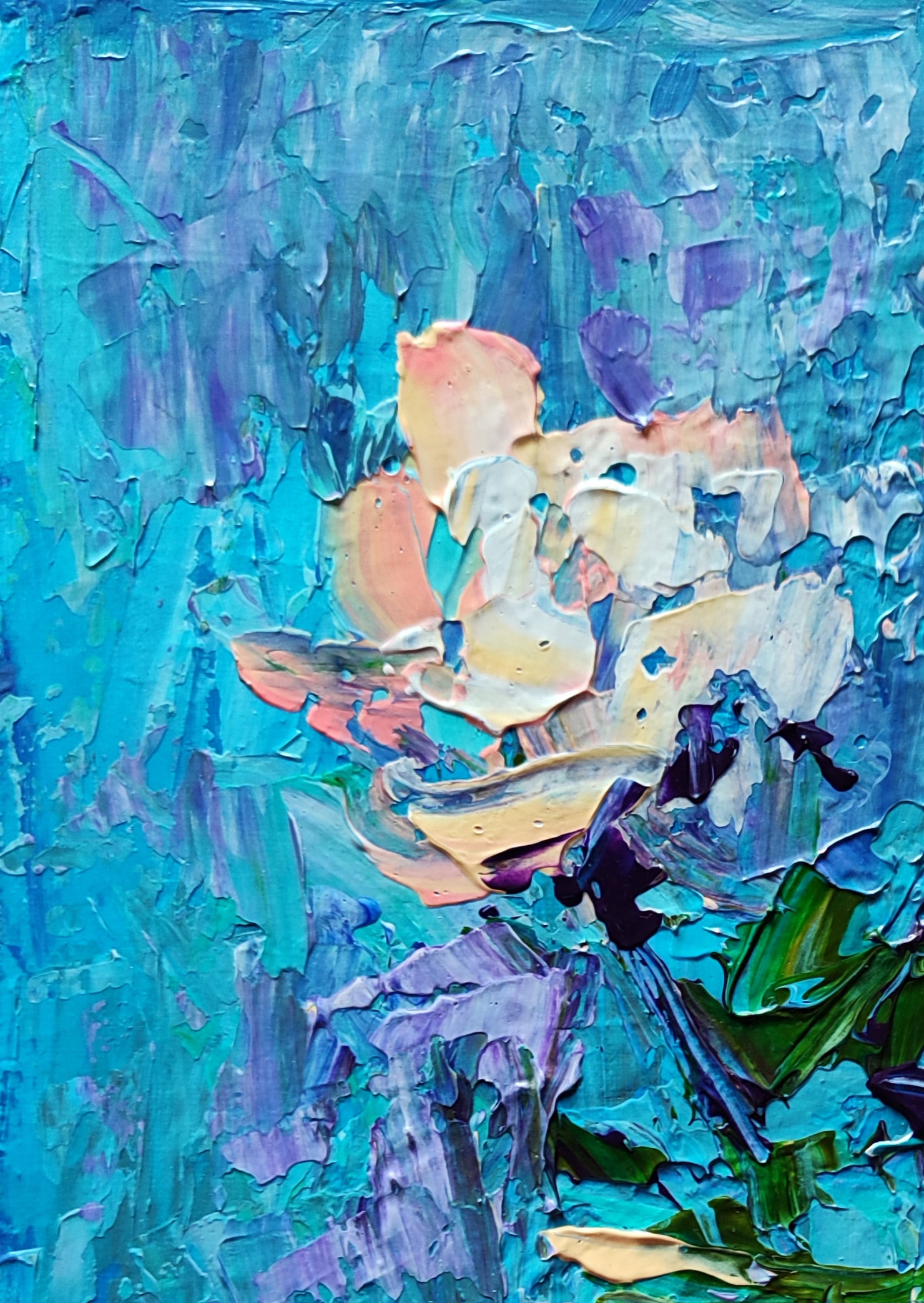 Acrylic painting Rose Desdemona Olena Kirik - 2