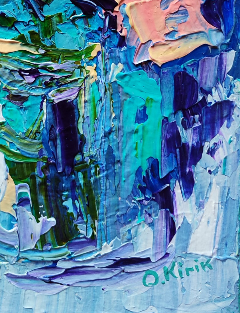 Acrylic painting Rose Desdemona Olena Kirik - 5