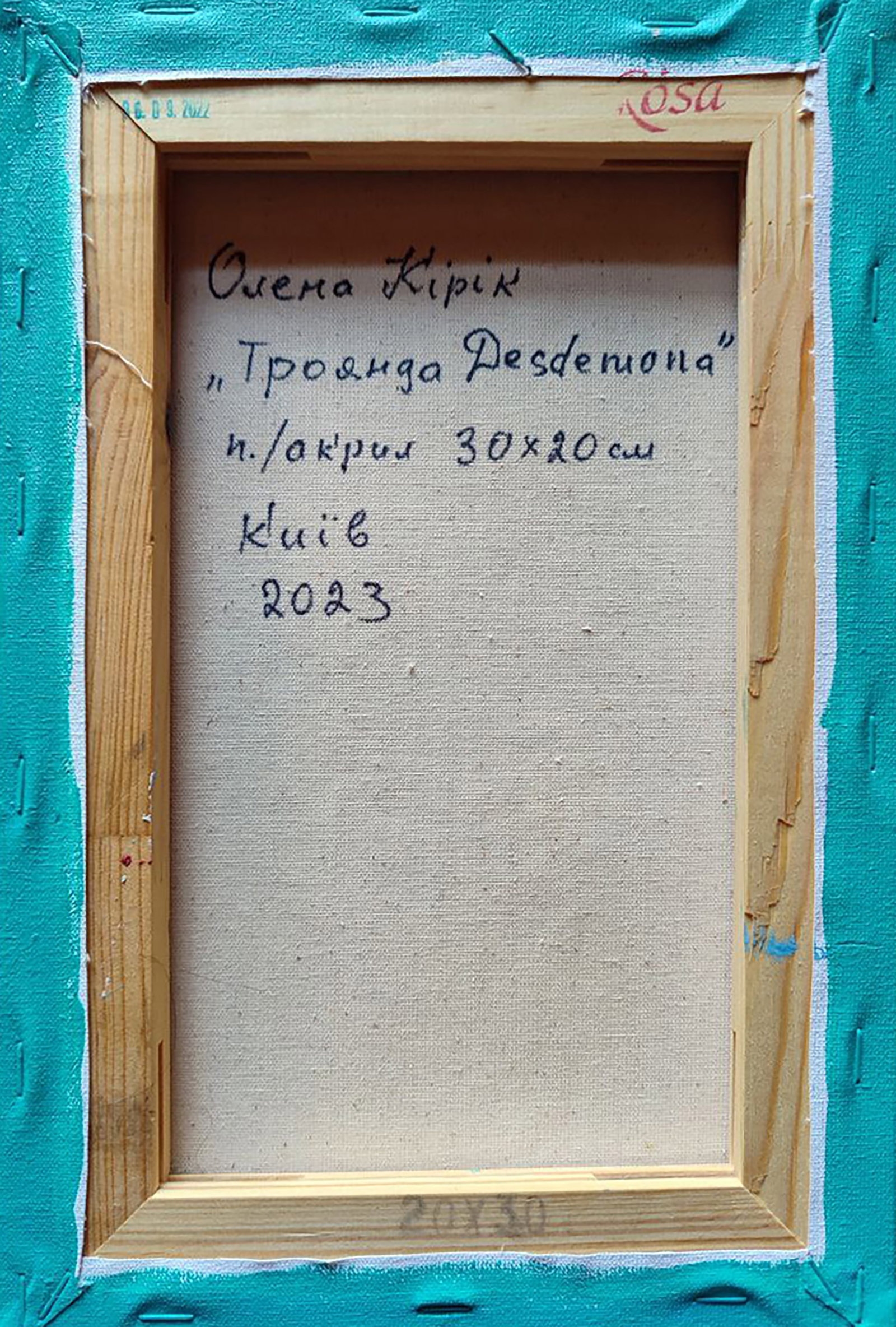 Acrylic painting Rose Desdemona Olena Kirik - 6