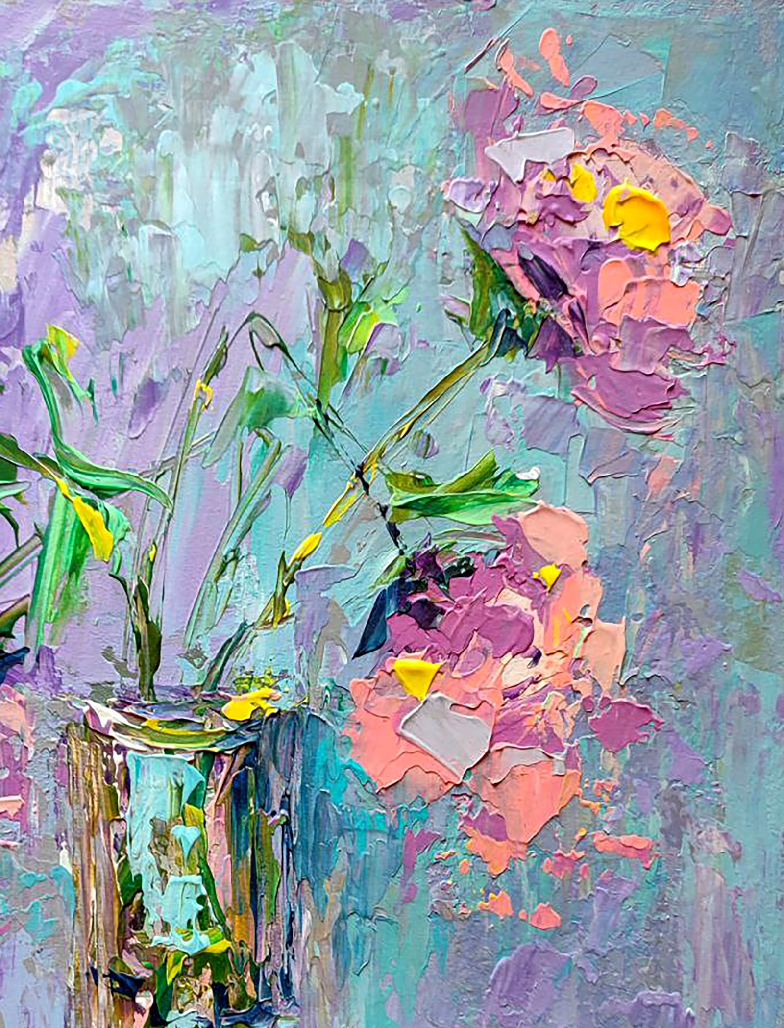 Acrylic painting Roses Olena Kirik - 3
