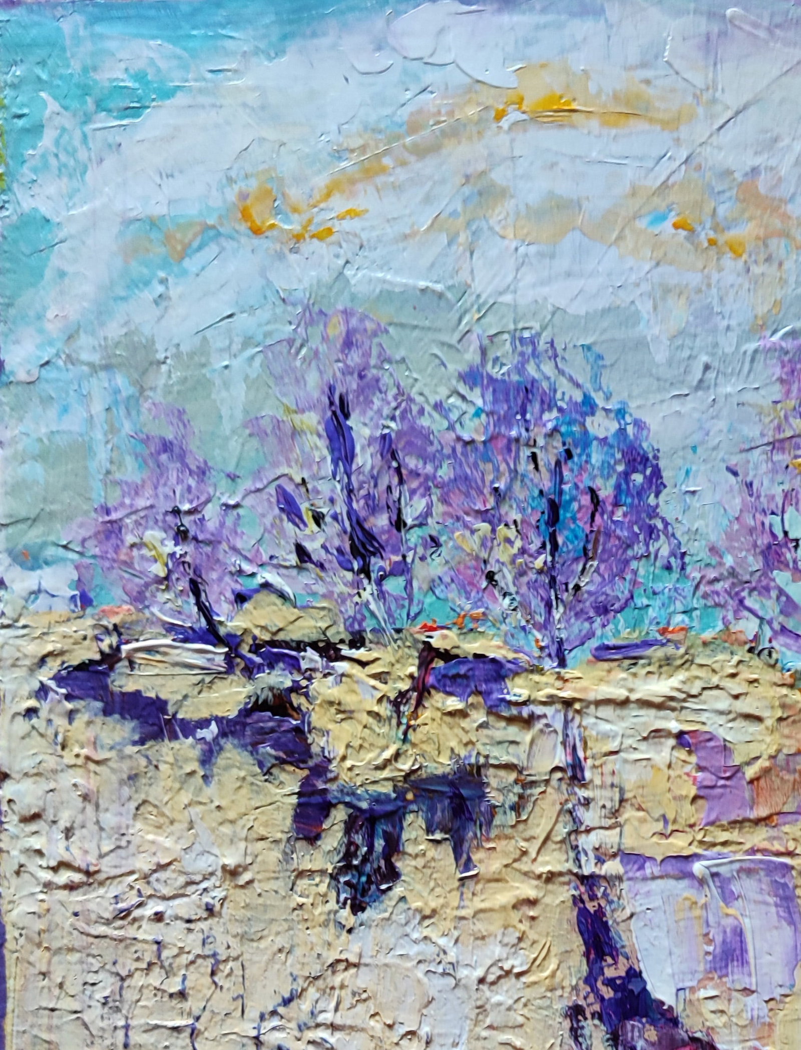 Acrylic painting Tree shade Olena Kirik - 2