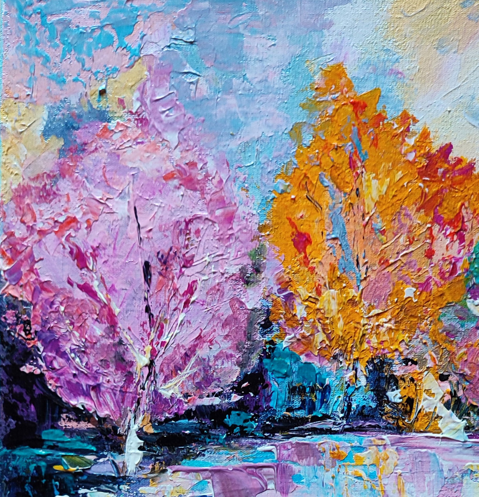 Acrylic painting Silence Olena Kirik - 2