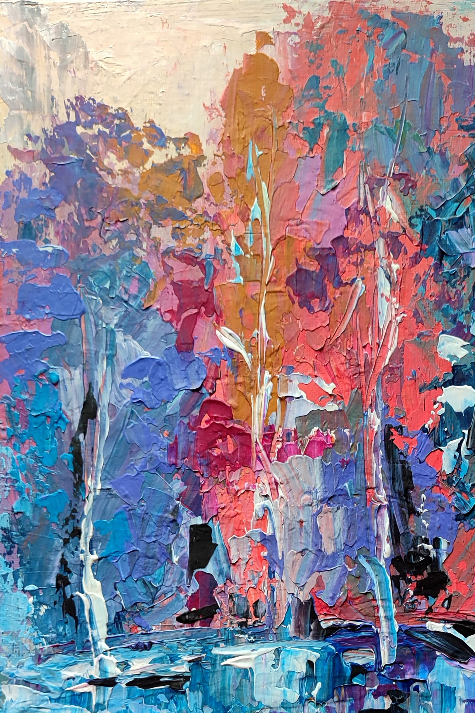 Acrylic painting A Dryad lives here Olena Kirik - 2