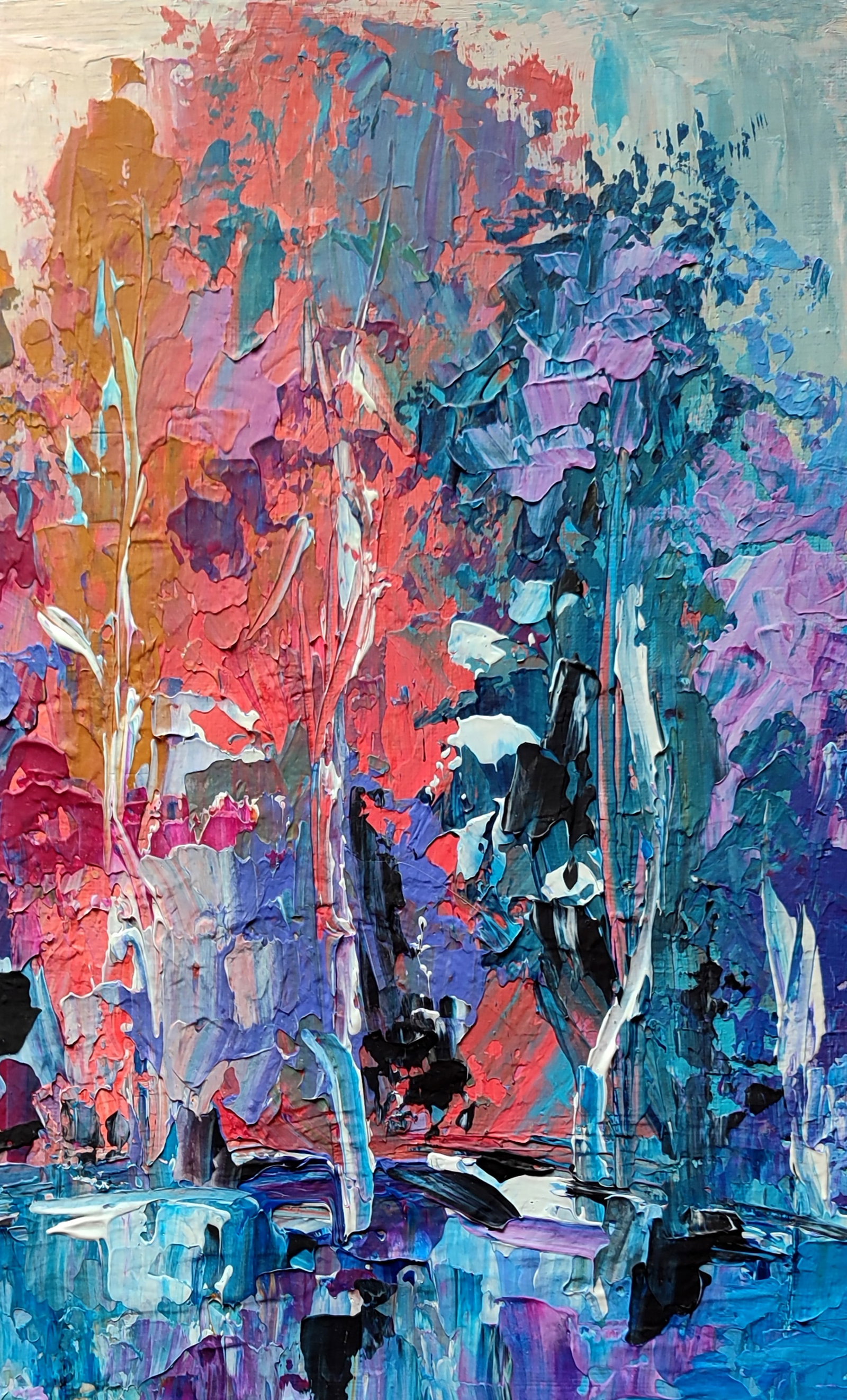 Acrylic painting A Dryad lives here Olena Kirik - 3