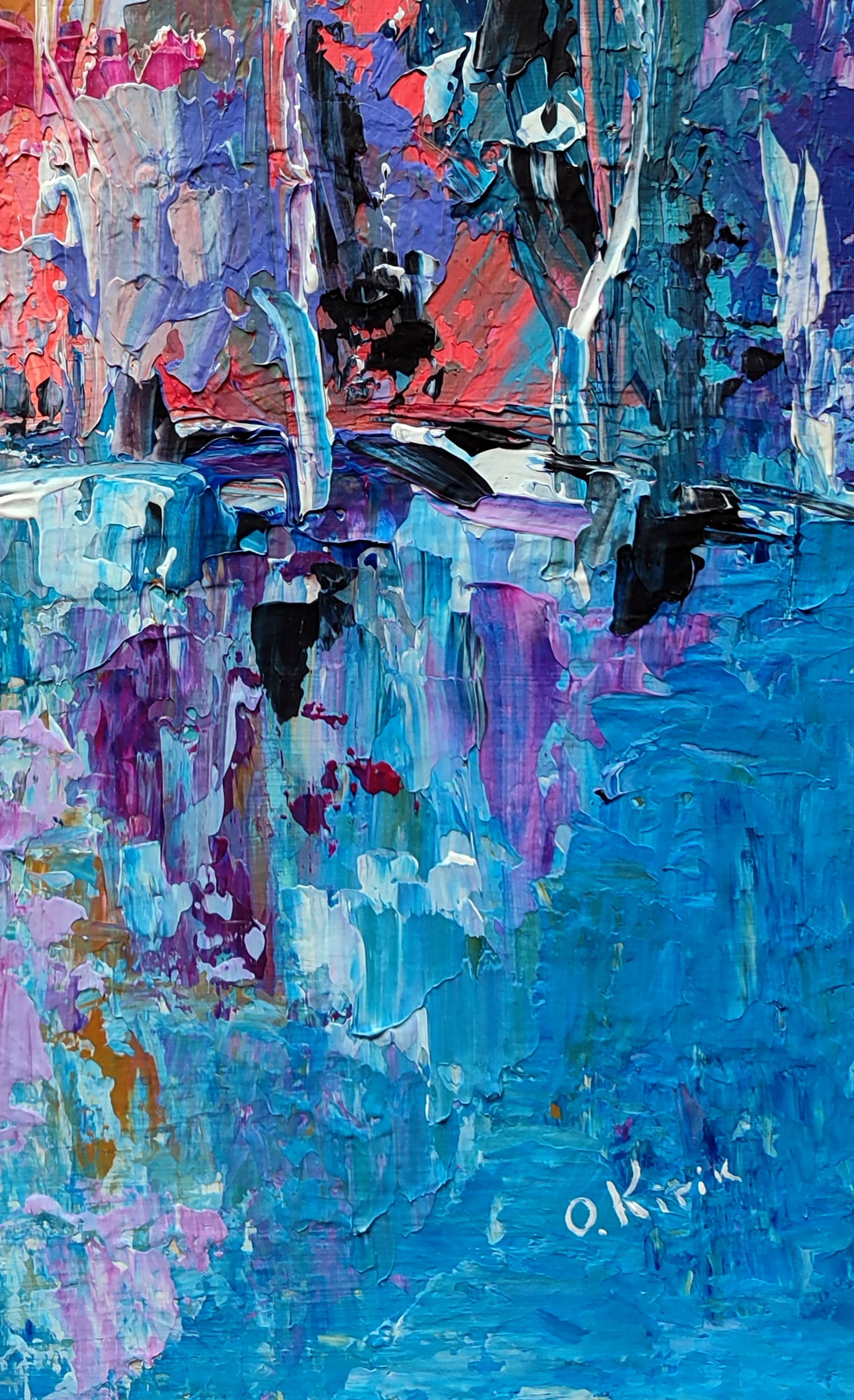Acrylic painting A Dryad lives here Olena Kirik - 5