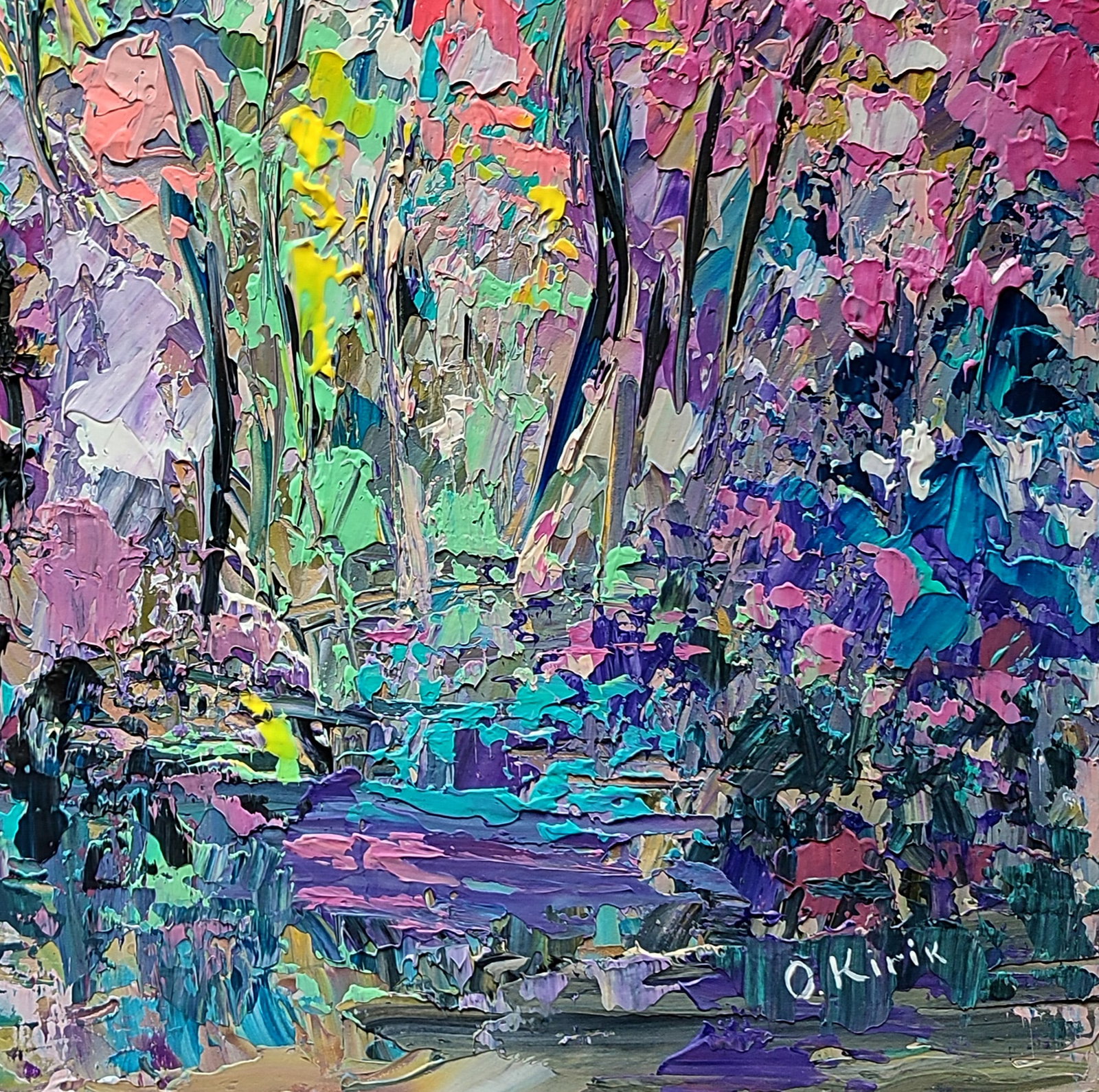 Acrylic painting Spring blooms Olena Kirik - 5