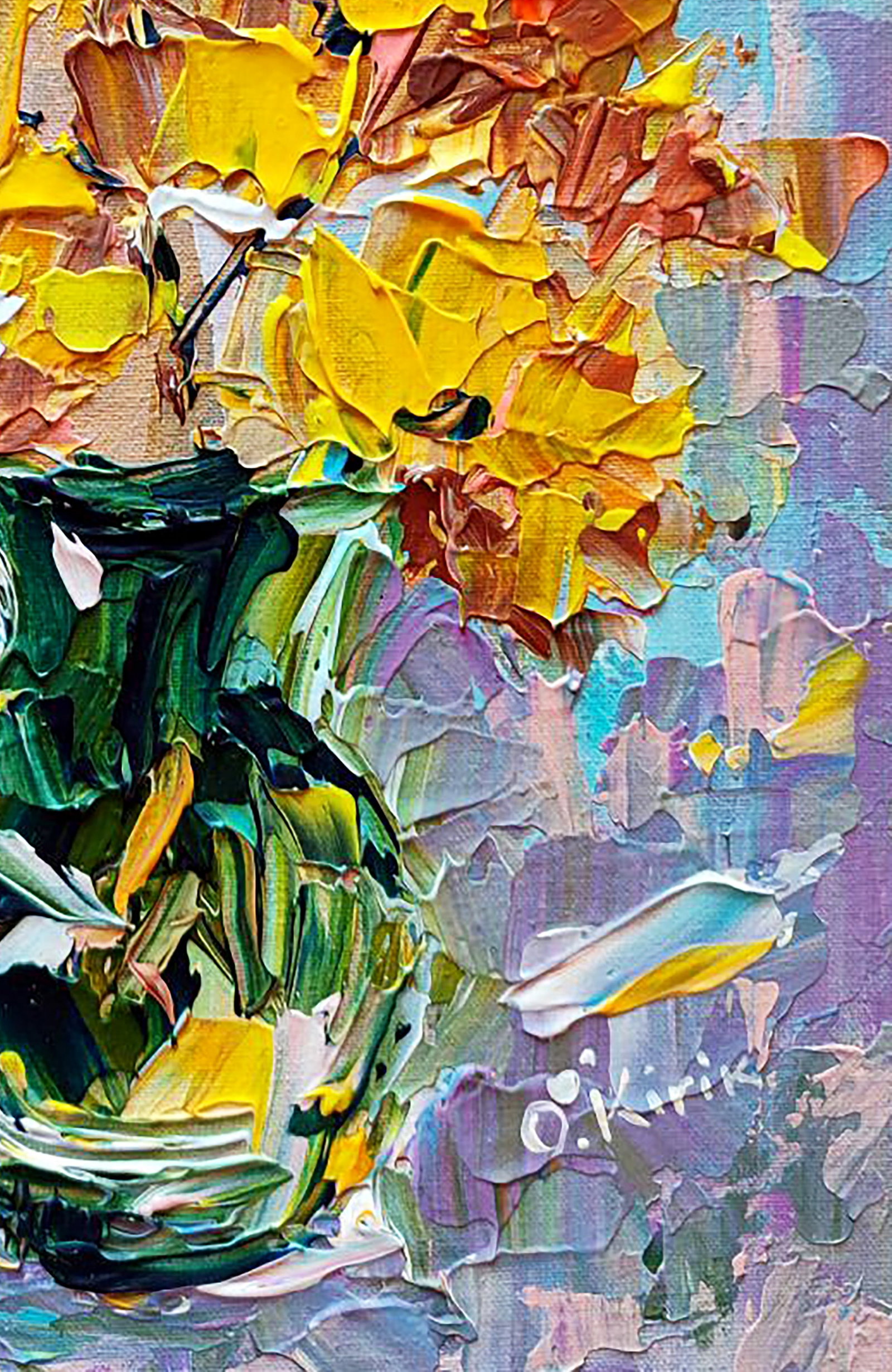 Acrylic painting Little suns Olena Kirik - 5