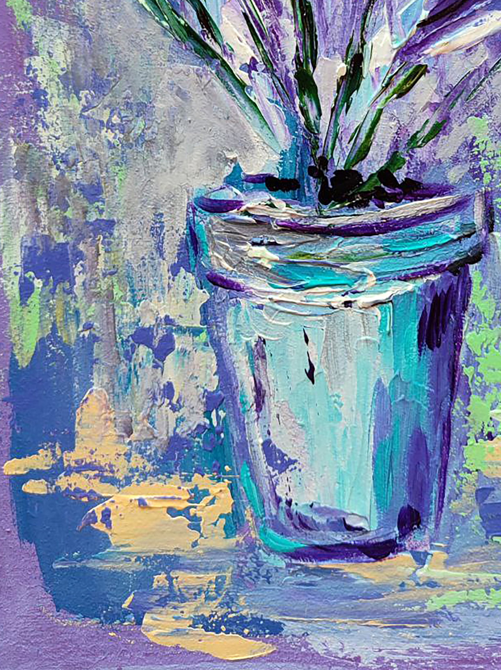 Acrylic painting Lilac bells Olena Kirik - 3