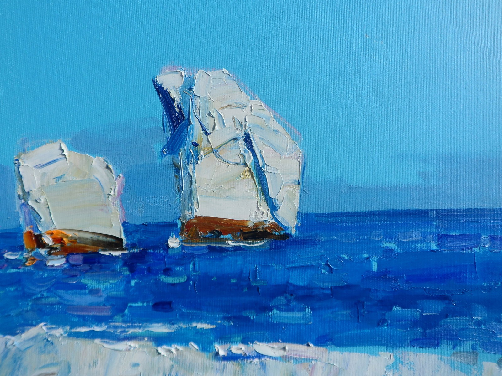 Oil painting Sea coast of Italy Yegor Dulin - 6