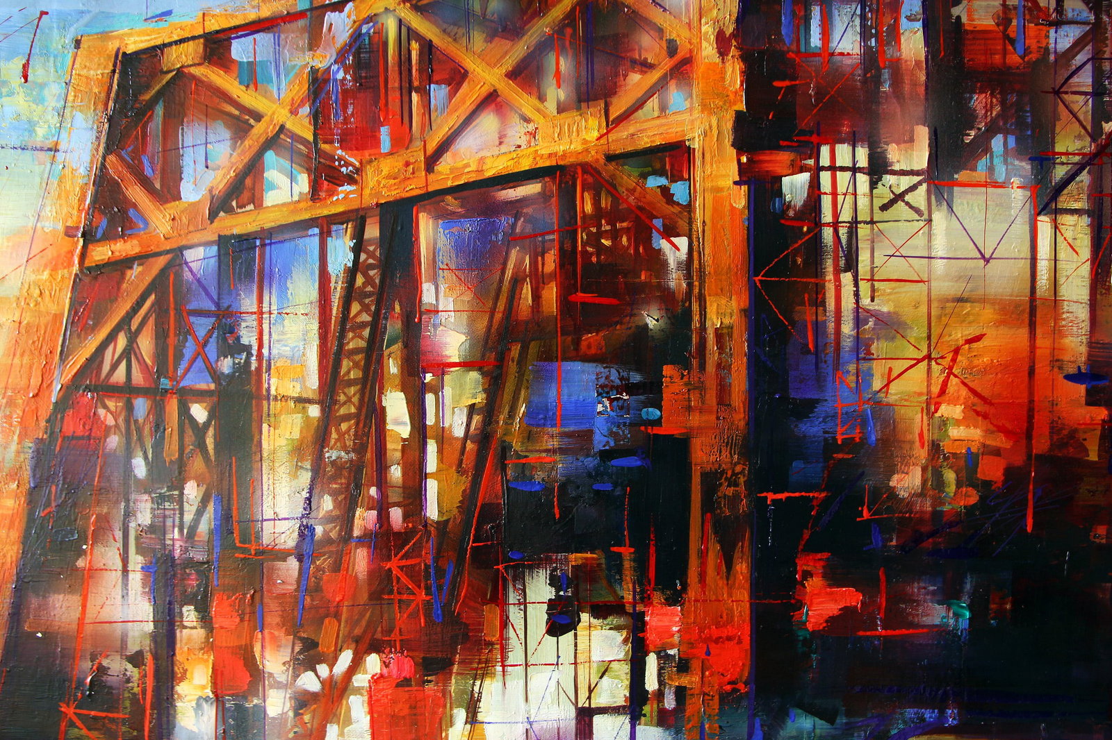Oil painting Industrial motif Alexander Dobrodiy - 2