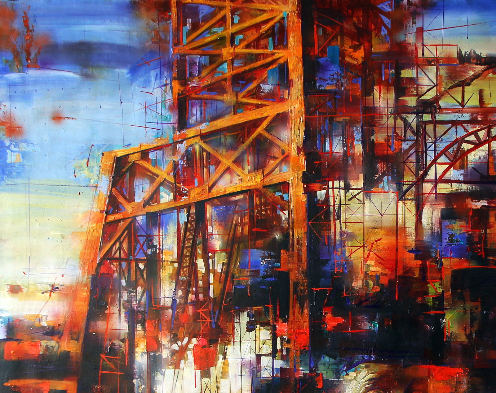 Oil painting Industrial motif Alexander Dobrodiy - 4
