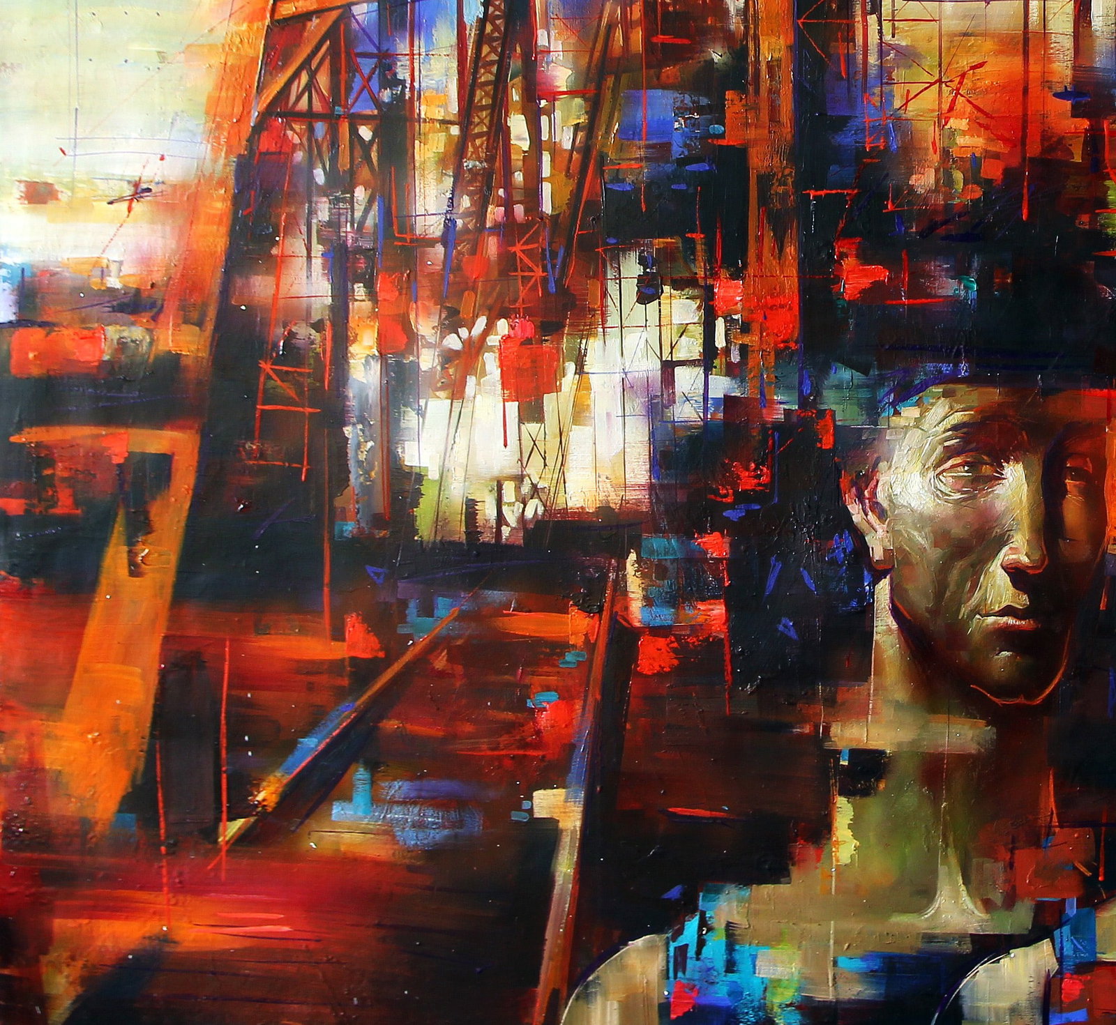 Oil painting Industrial motif Alexander Dobrodiy - 6