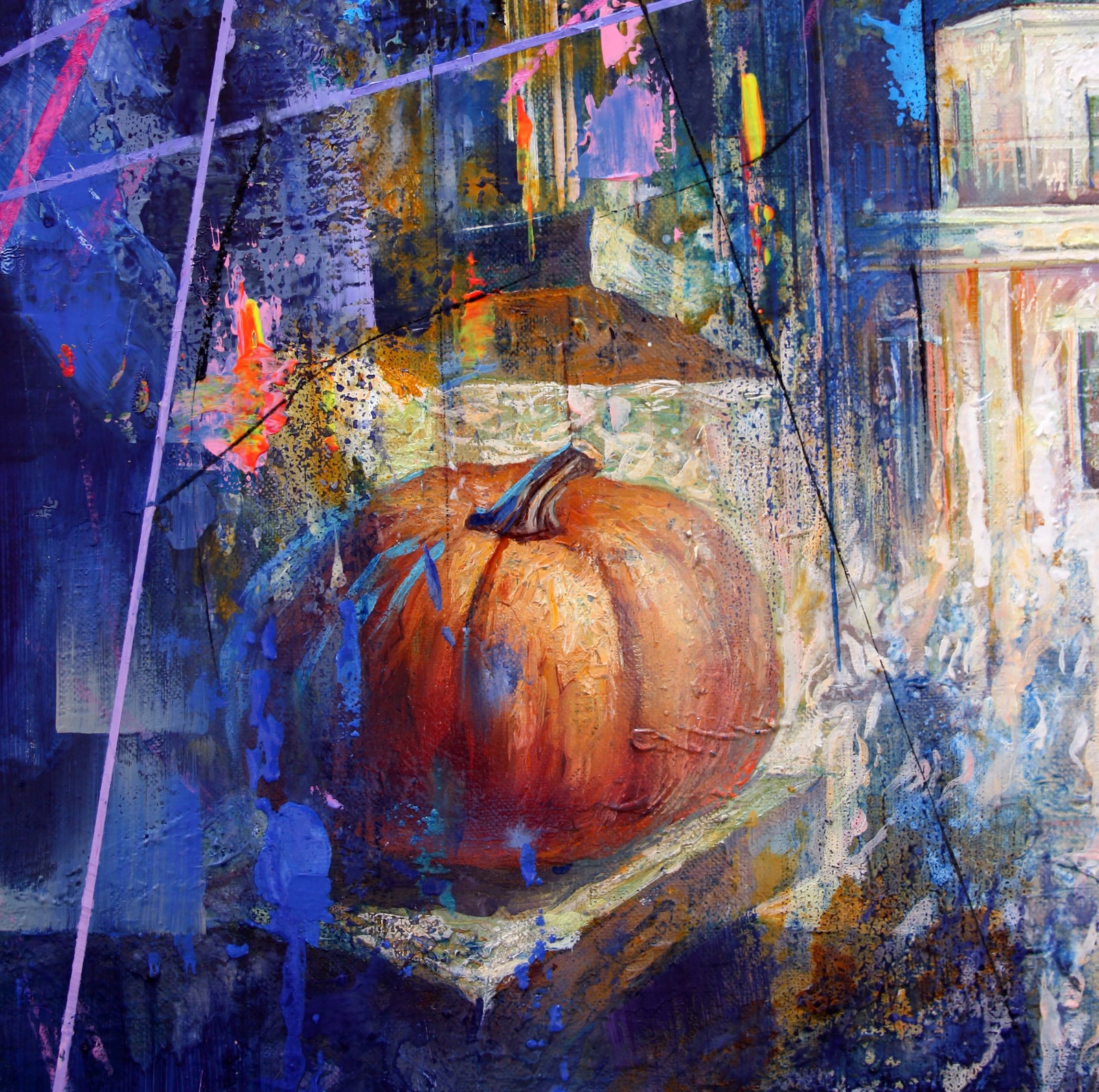 Oil painting Night on the town Alexander Dobrodiy - 3