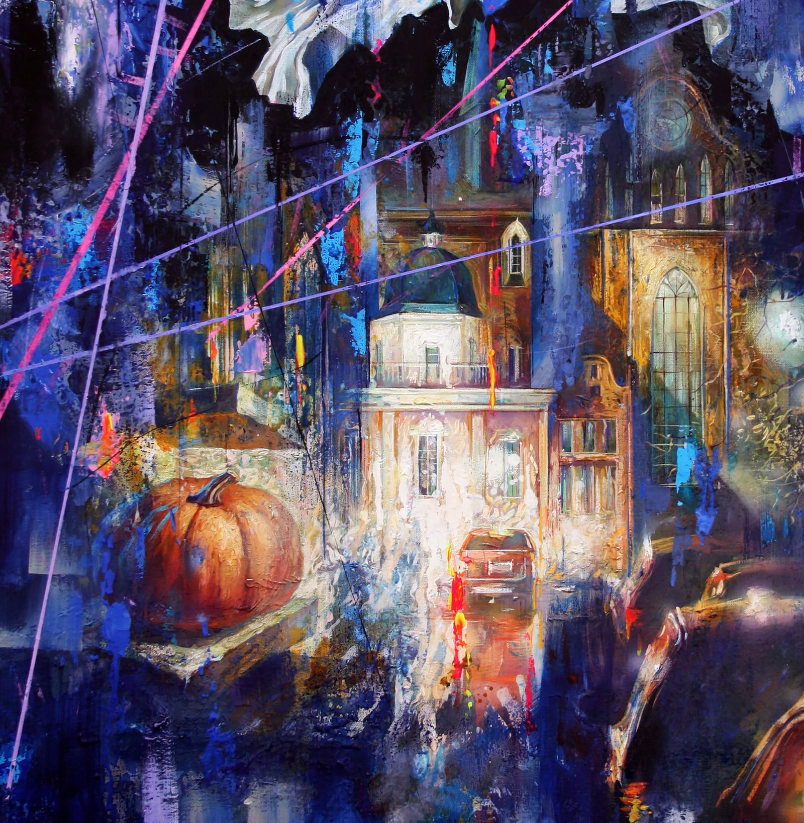 Oil painting Night on the town Alexander Dobrodiy - 6