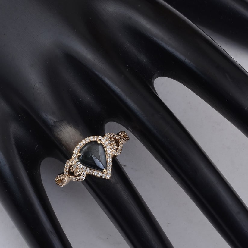 1.84 Ct Pear Tourmaline 9K Gold Ring - 2