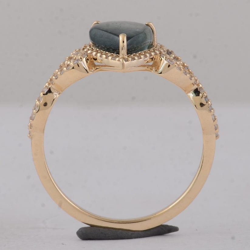 1.84 Ct Pear Tourmaline 9K Gold Ring - 4