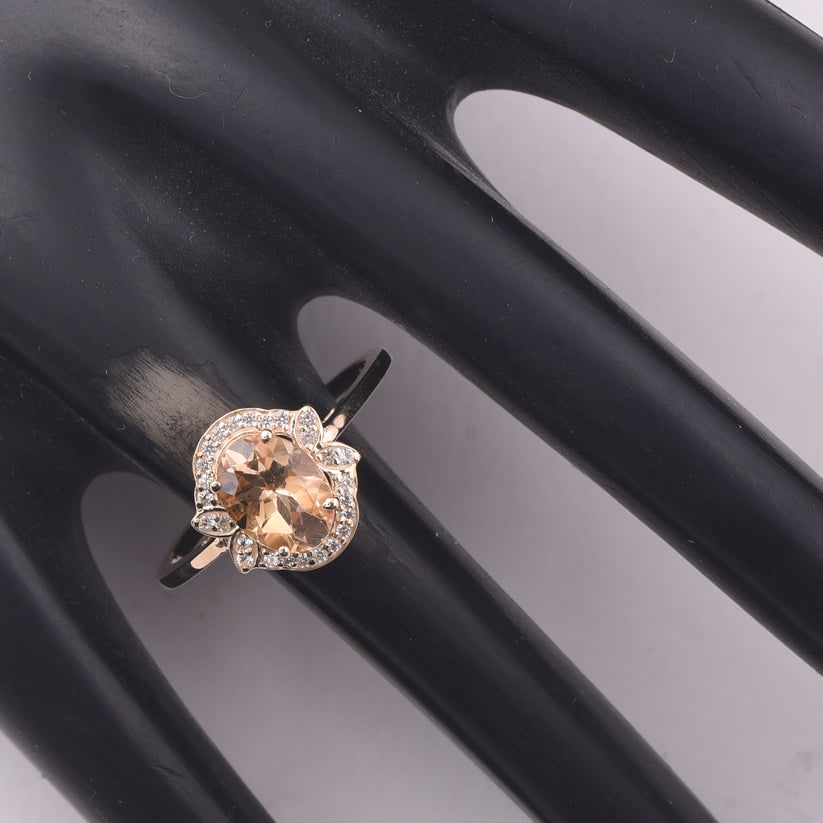 1.42 Ct Oval Tourmaline 9K Gold Ring - 2