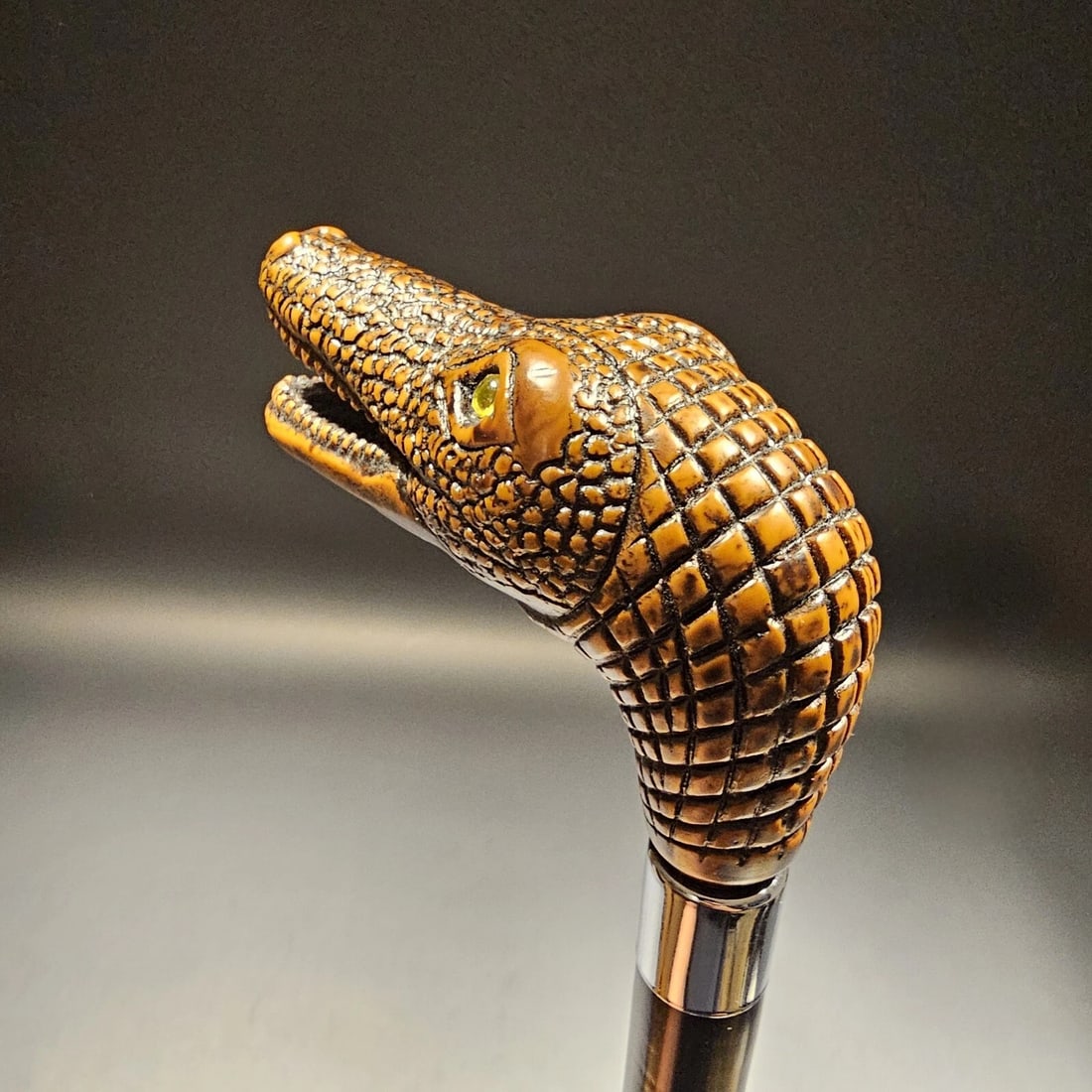36" Gator Head Walking Stick Cane - 12