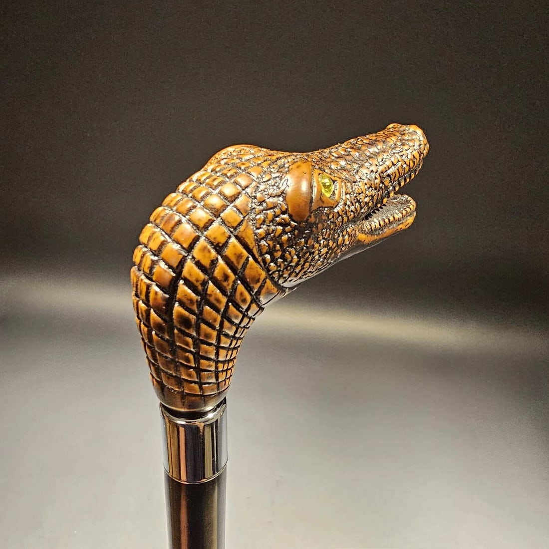 36" Gator Head Walking Stick Cane - 15
