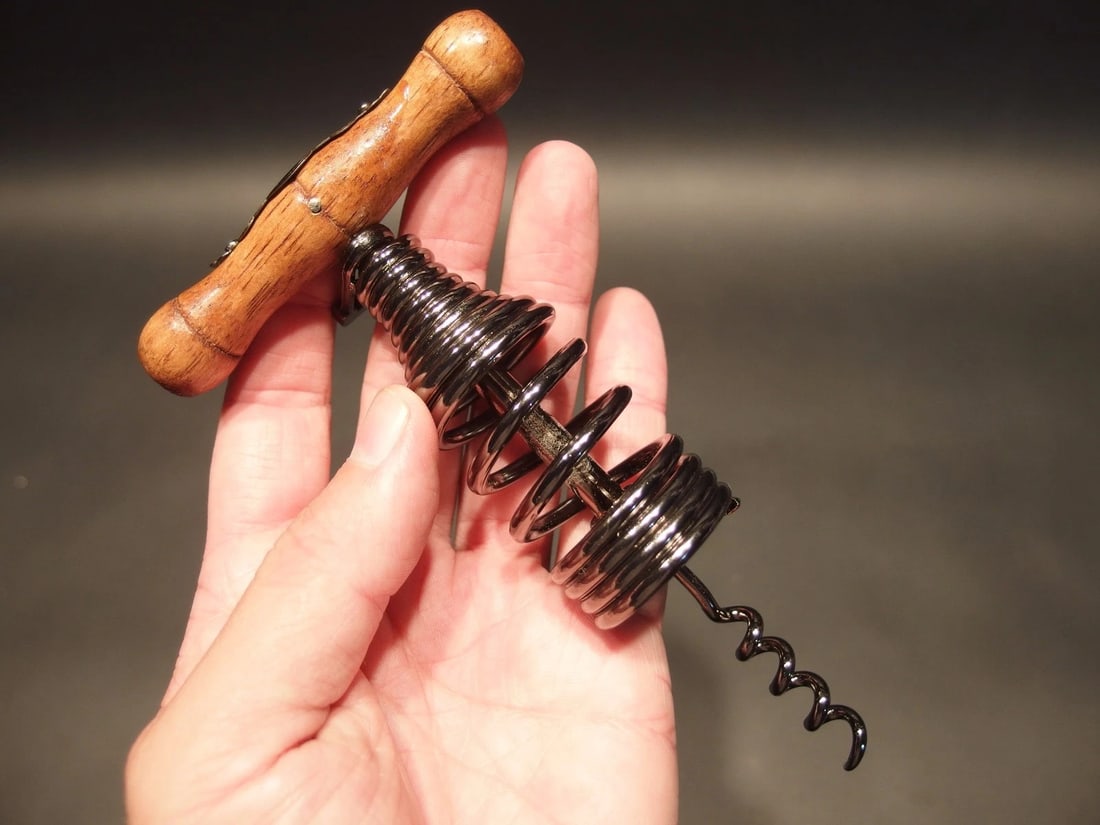 Spring Assisted Direct Pull Corkscrew Wine Bottle Opener - 6