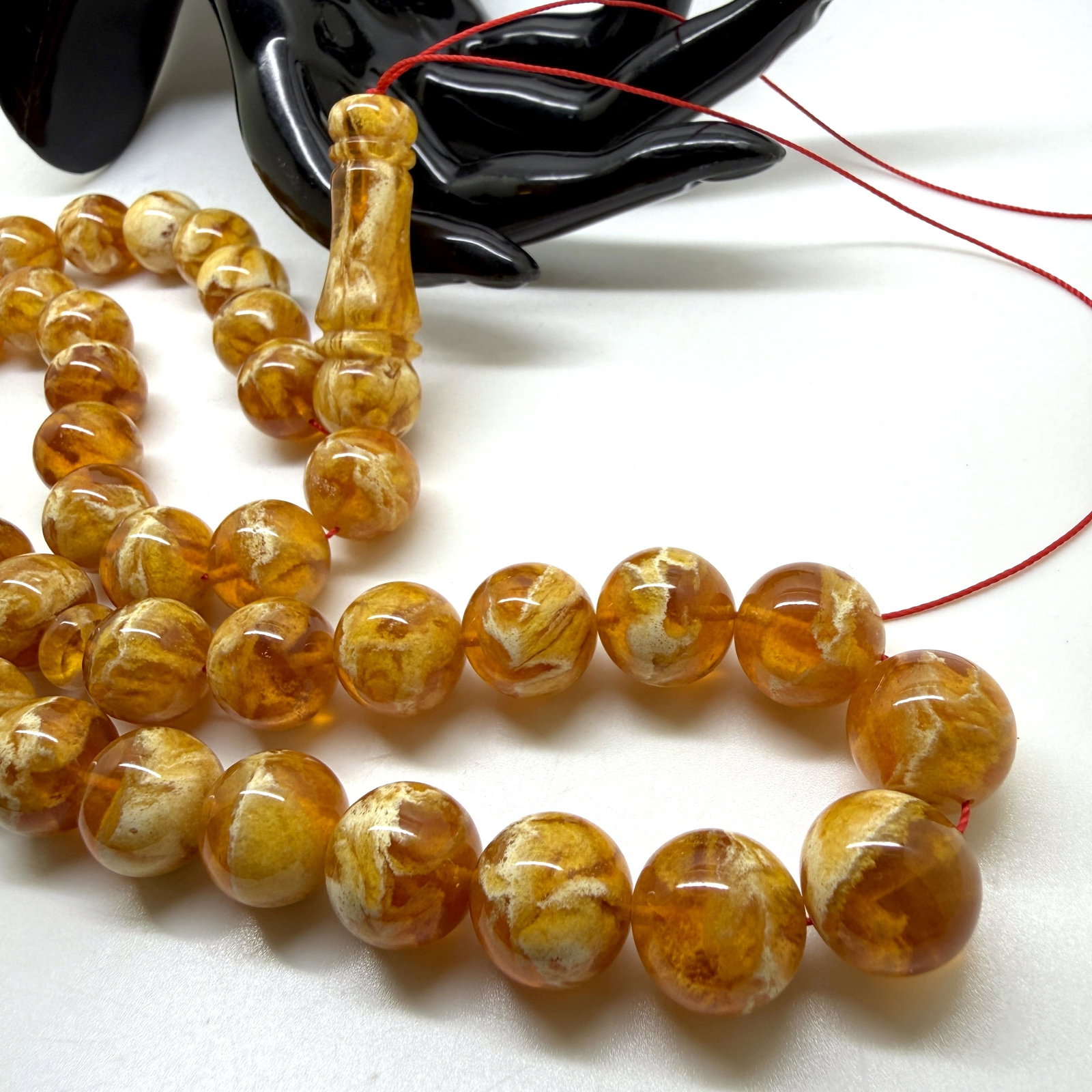 Phenomenal Amber Tesbih made from Round Amber beads - 9