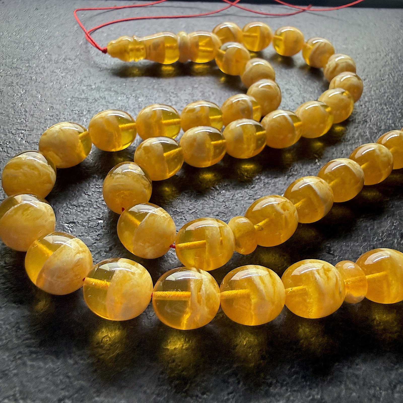 Exquisite Amber Tesbih made from Round Amber beads - 2