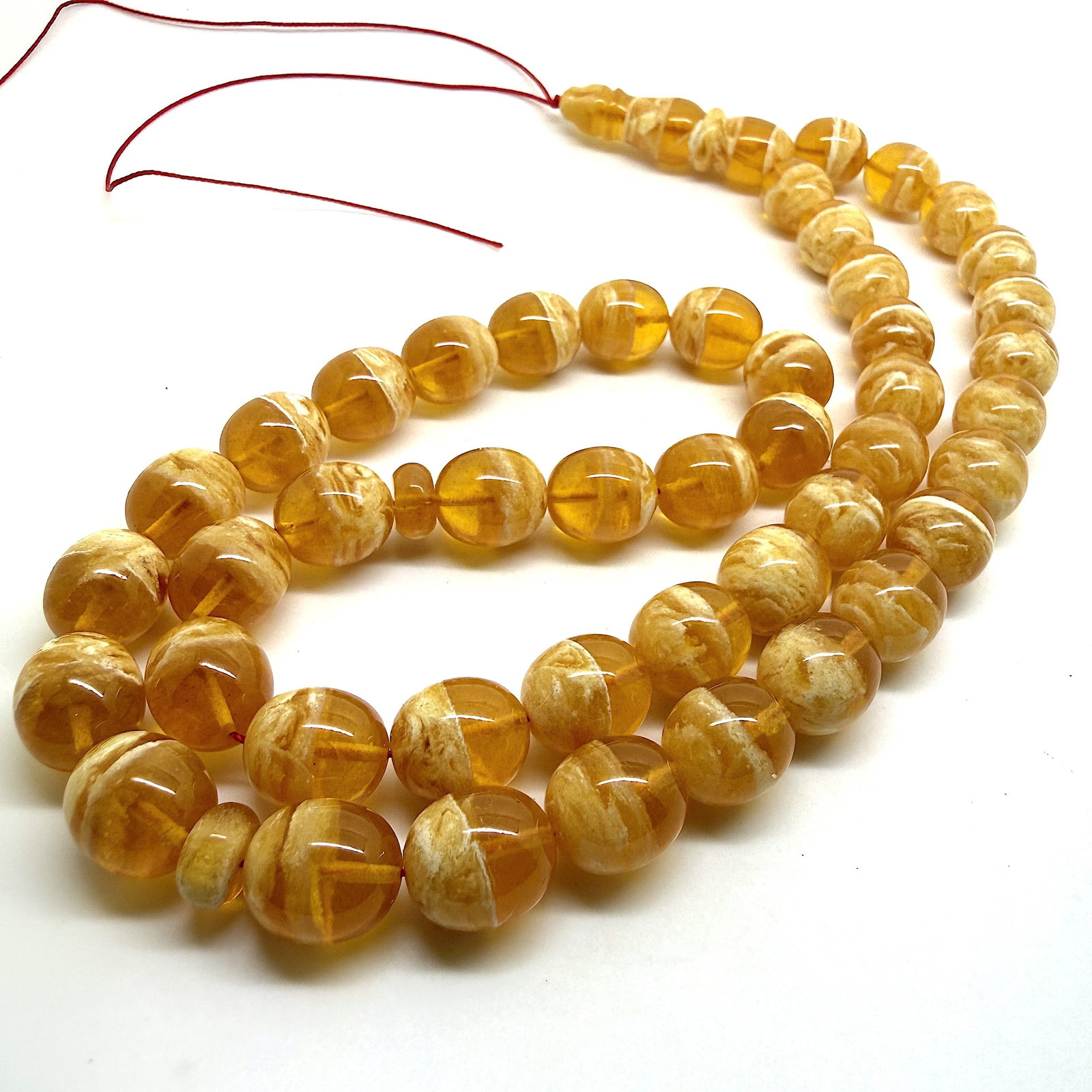 Exquisite Amber Tesbih made from Round Amber beads - 5